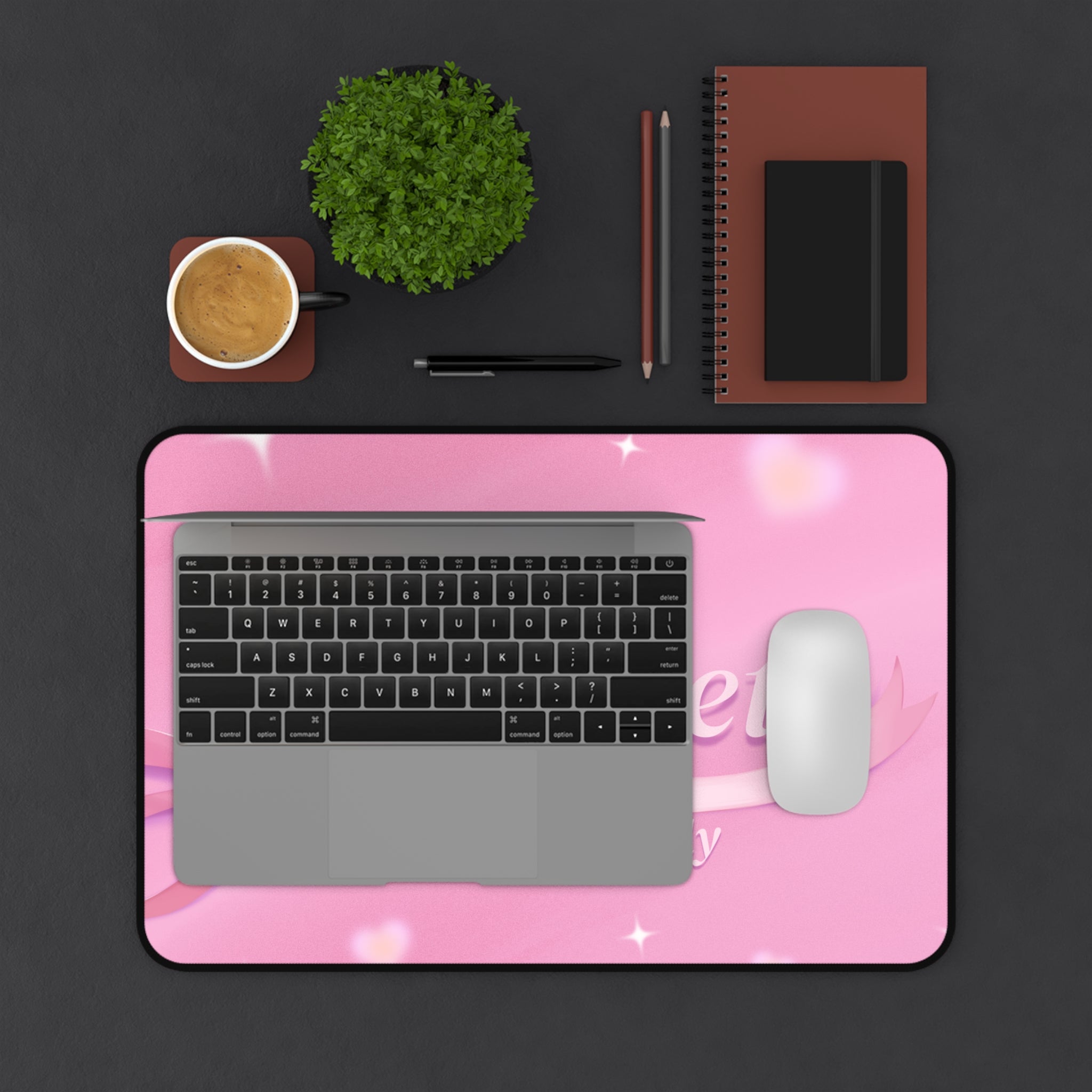 A+ Mindset, Valentines Gift, Mouse Pad, Desk Matt for Desktop, Cute Desk Pad Mat, XXL Large Mouse Pad for Desk, Anti-Slip Big Mousepad with Stitched Edges, Keyboard Pad Mouse Mat for Computer