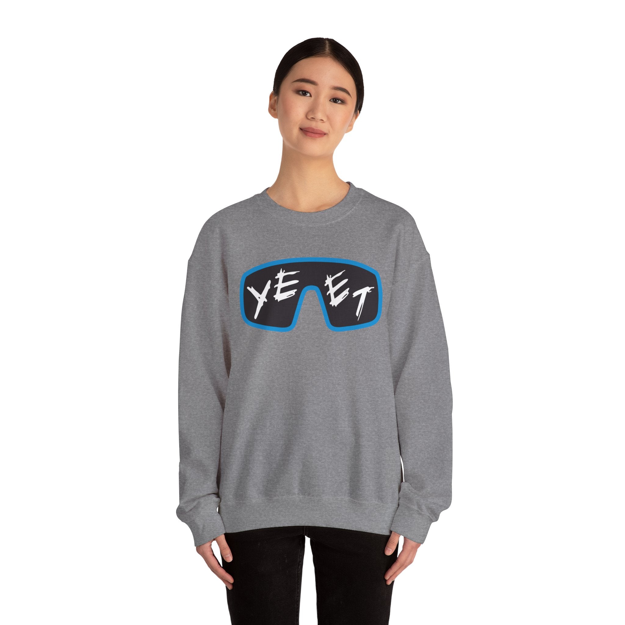 Yeet Glasses Sweatshirt, Wrestling Fan Unisex Sweatshirt - Gift for Him or Her, Casual Outwear, Heavy Blend Crewneck Sweatshirt