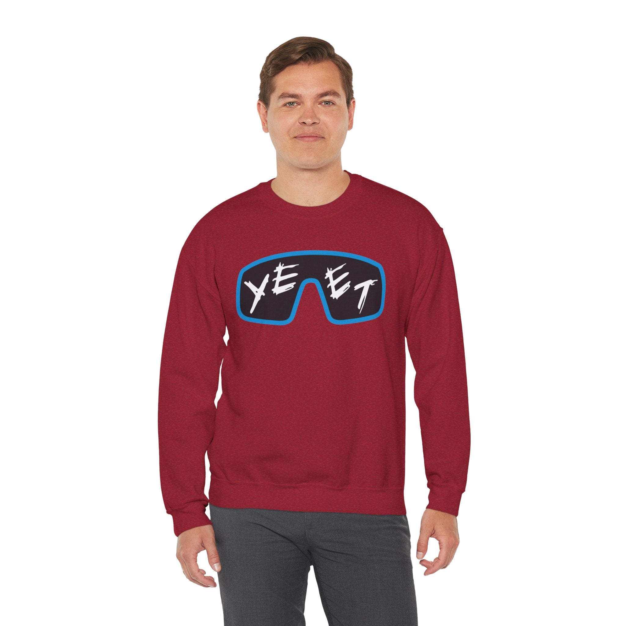 Yeet Glasses Sweatshirt, Wrestling Fan Unisex Sweatshirt - Gift for Him or Her, Casual Outwear, Heavy Blend Crewneck Sweatshirt