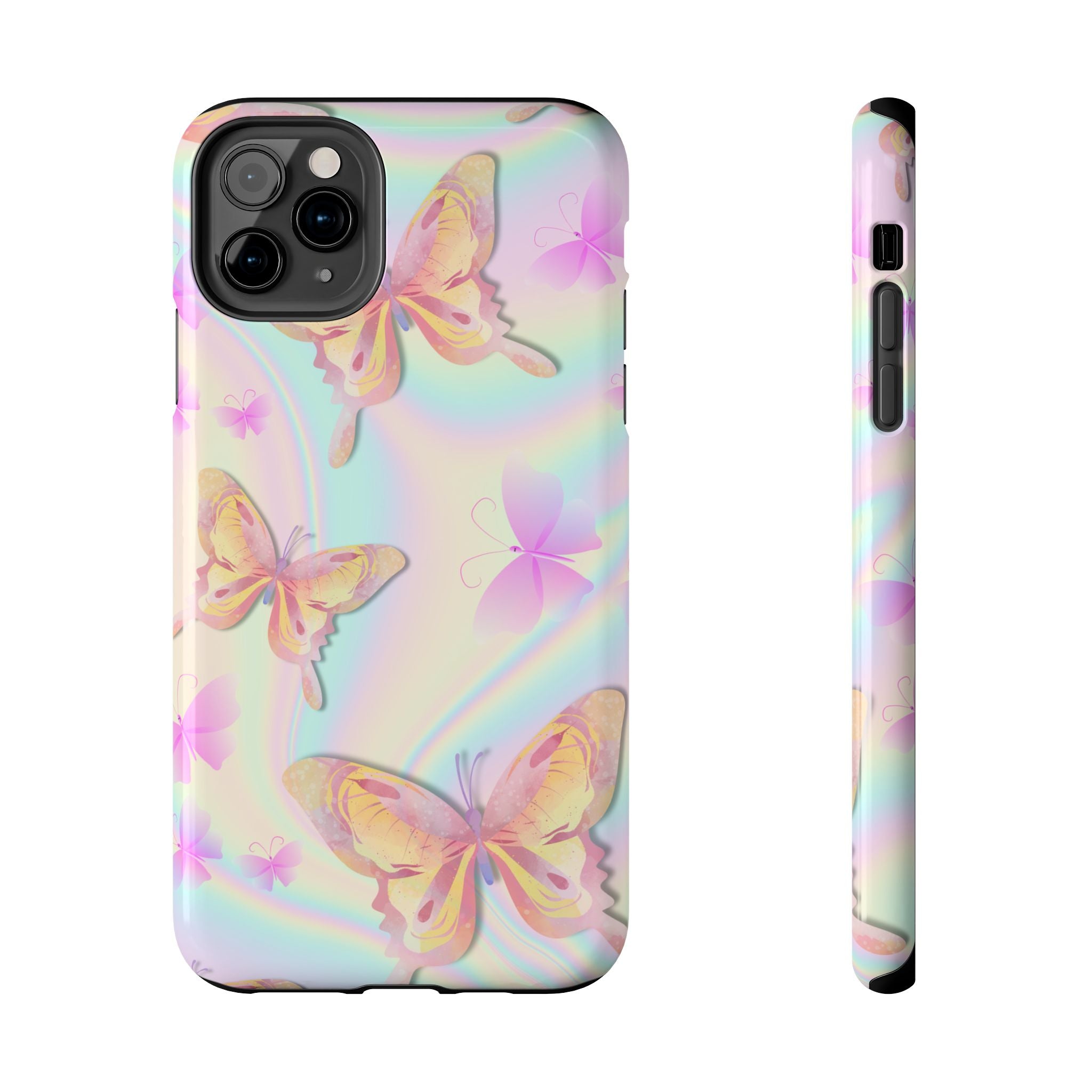 Pink and Purple Gradient Butterfly, Elegant Phone Cases, Stylish Phone Covers, Chic Phone Protectors, Fashionable Case for Her, Trendy Smartphone Accessories