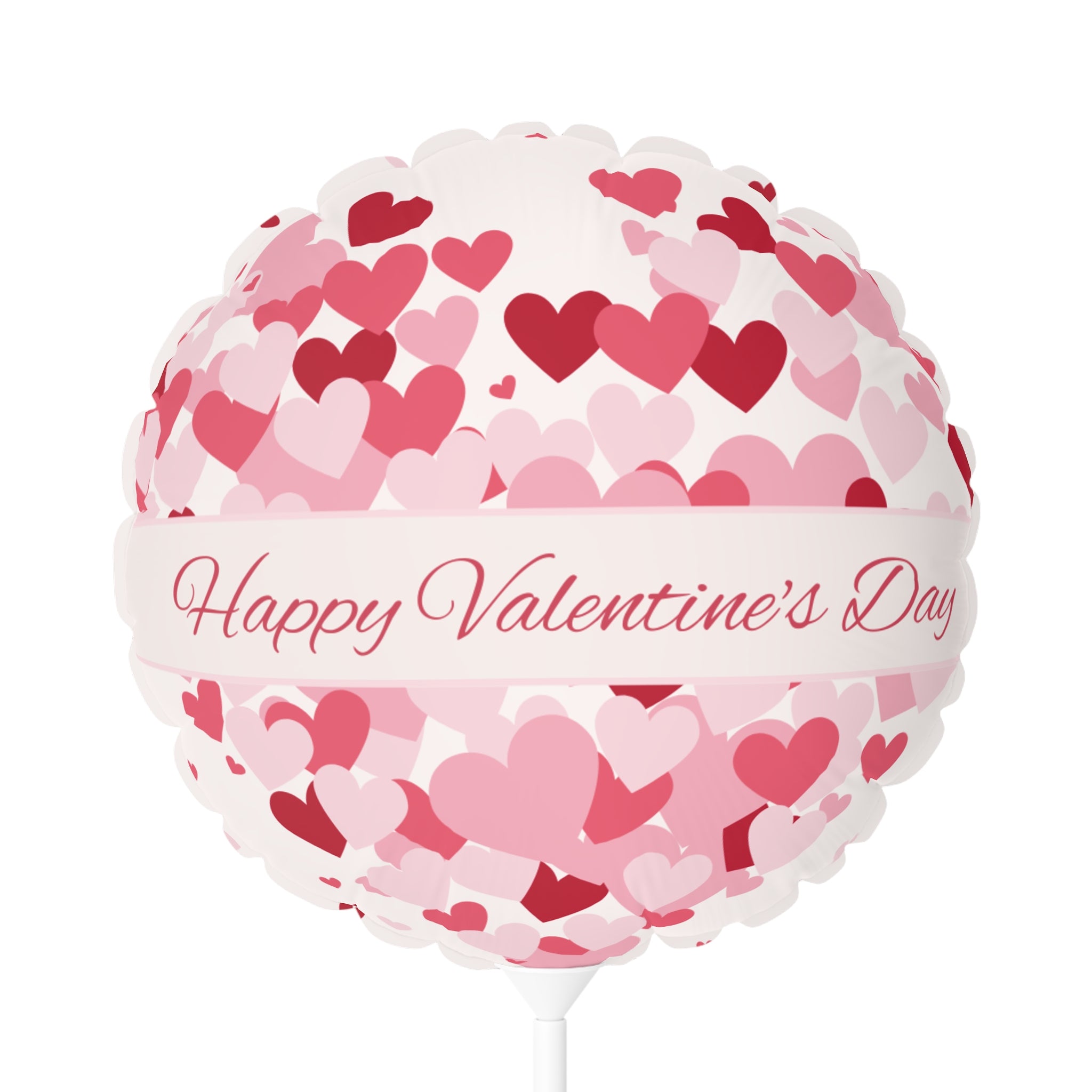 Valentine's Day Pink Balloons, Full of Hearts - Romantic Heart-Shaped Decorations and Words, Love Anniversary Party Supplies