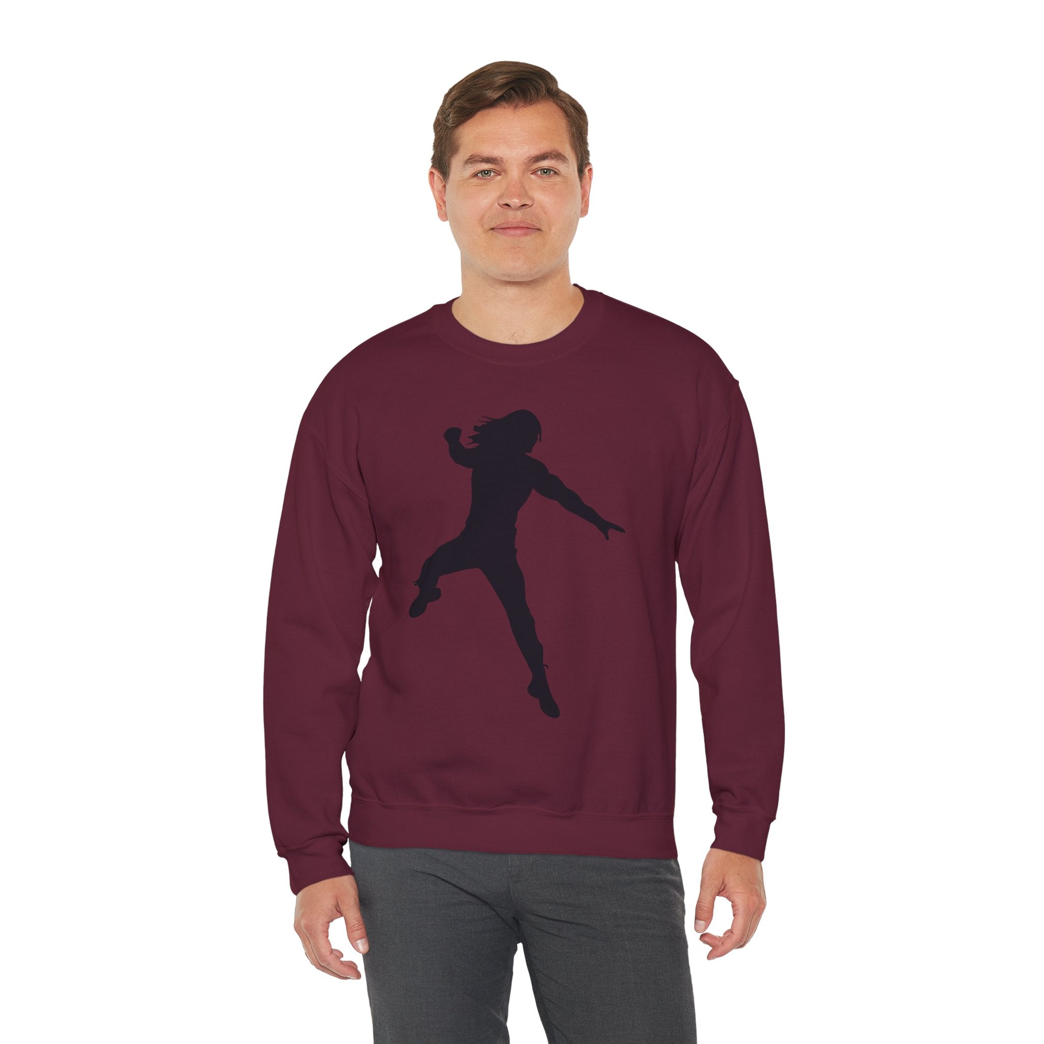Roman Reigns Black Design, Wrestling Fan Unisex Sweatshirt - Gift for Him or Her, Casual Outwear, Graphic Design, Heavy Blend Crewneck Sweatshirt