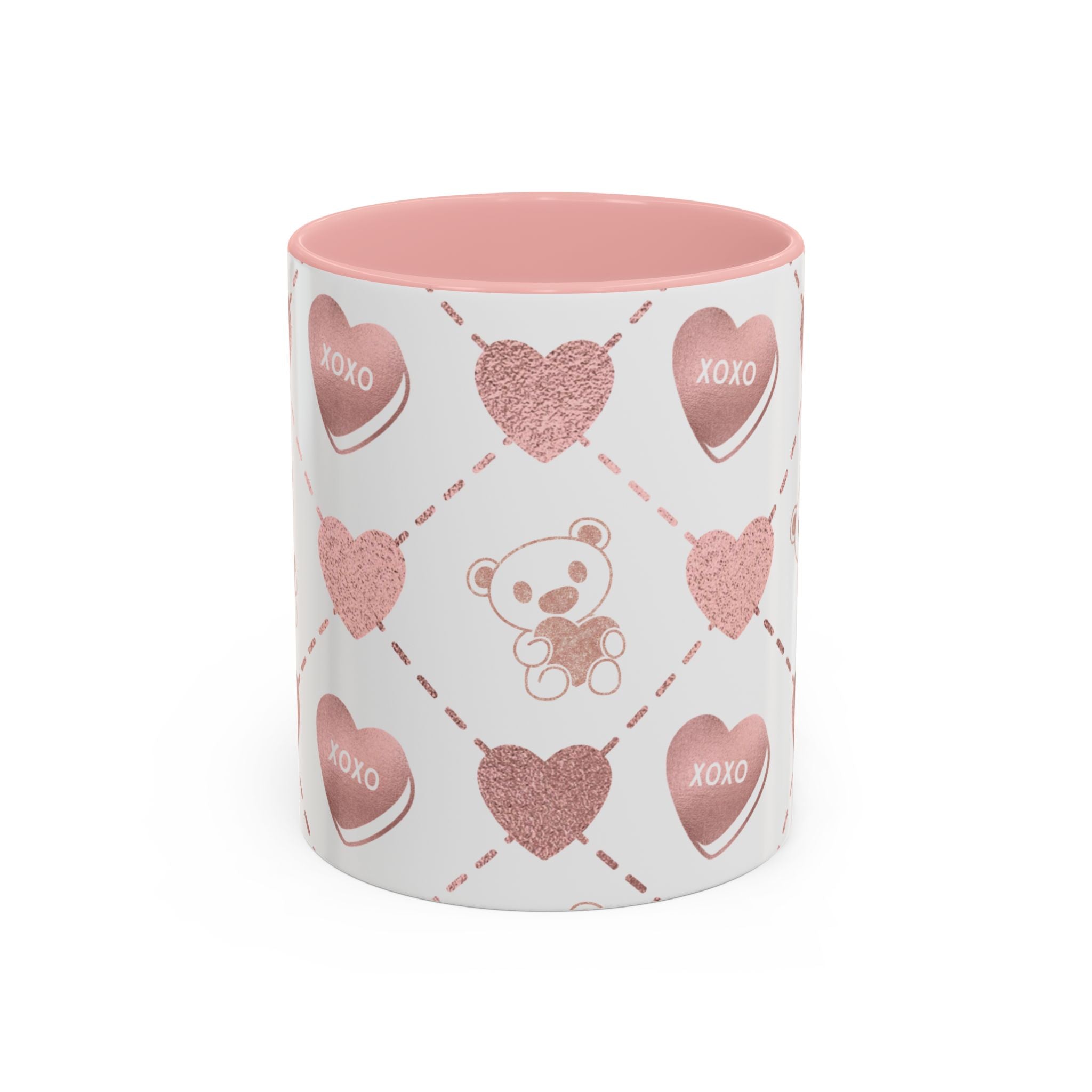 Pink Valentine's Design,  Holiday Drinkware, Valentines, Christmas Birthday Gifts for Couples, Her Boyfriend Girlfriend, Coffee Mug for Valentines Day,