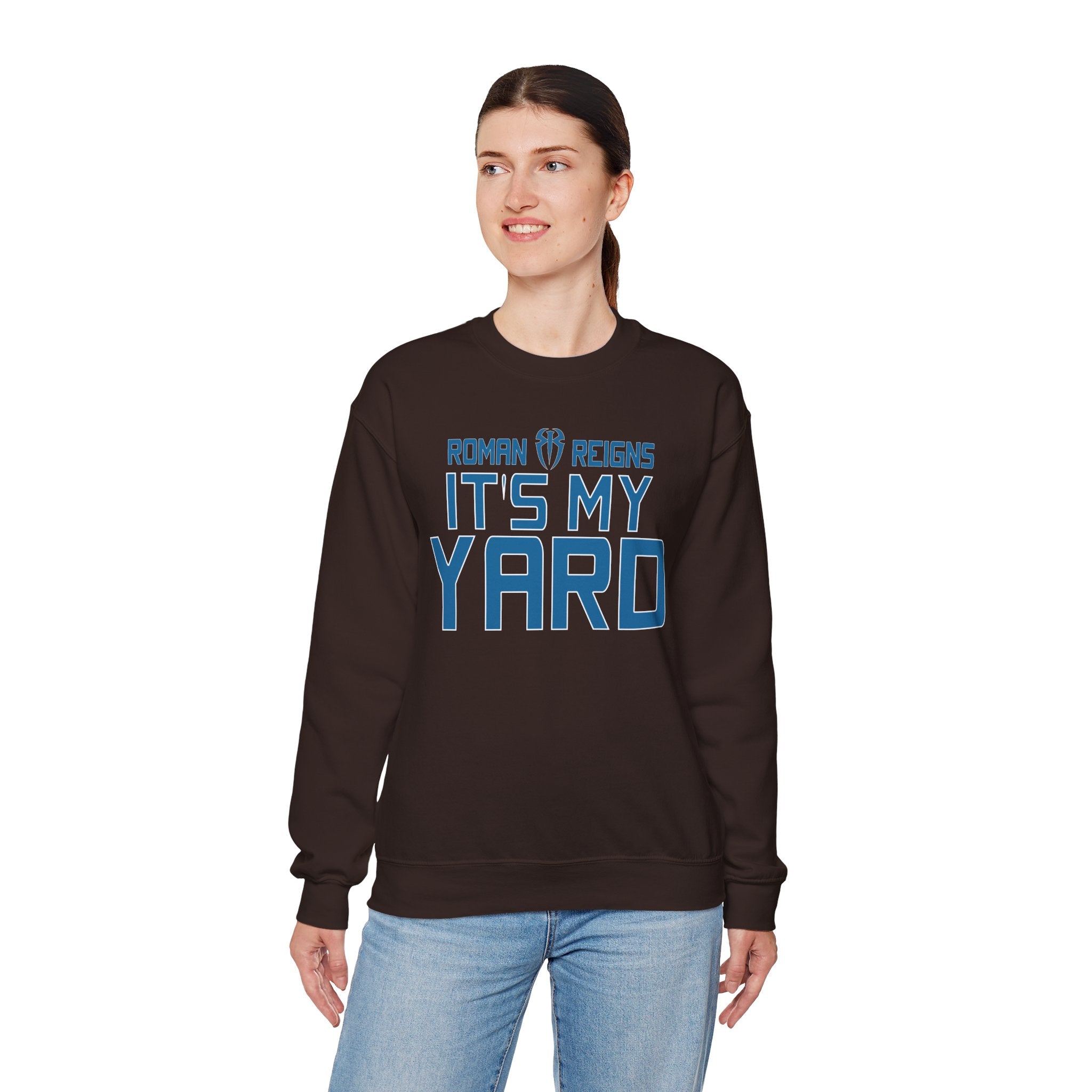 Roman Reigns It's My Yard Cool Graphic Design, Wrestling Fan Unisex Sweatshirt - Gift for Him or Her, Casual Outwear, Heavy Blend Crewneck Sweatshirt