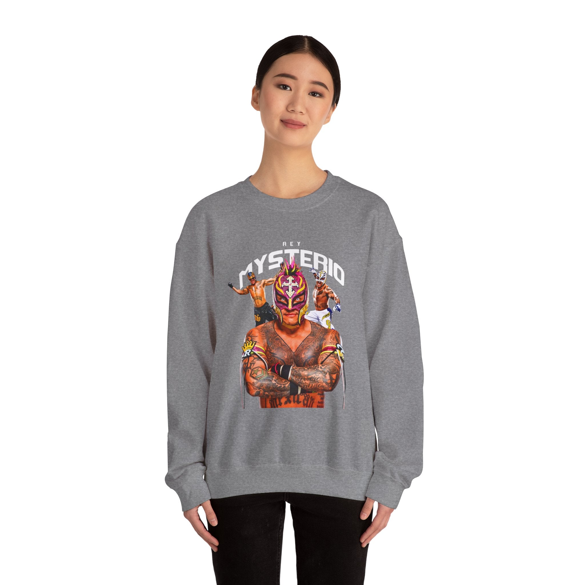 Rey Mysterio Sweatshirt, Sports Sweatshirt, Wrestling Fan Unisex Sweatshirt - Gift for Him or Her, Casual Outwear, Heavy Blend Crewneck Sweatshirt