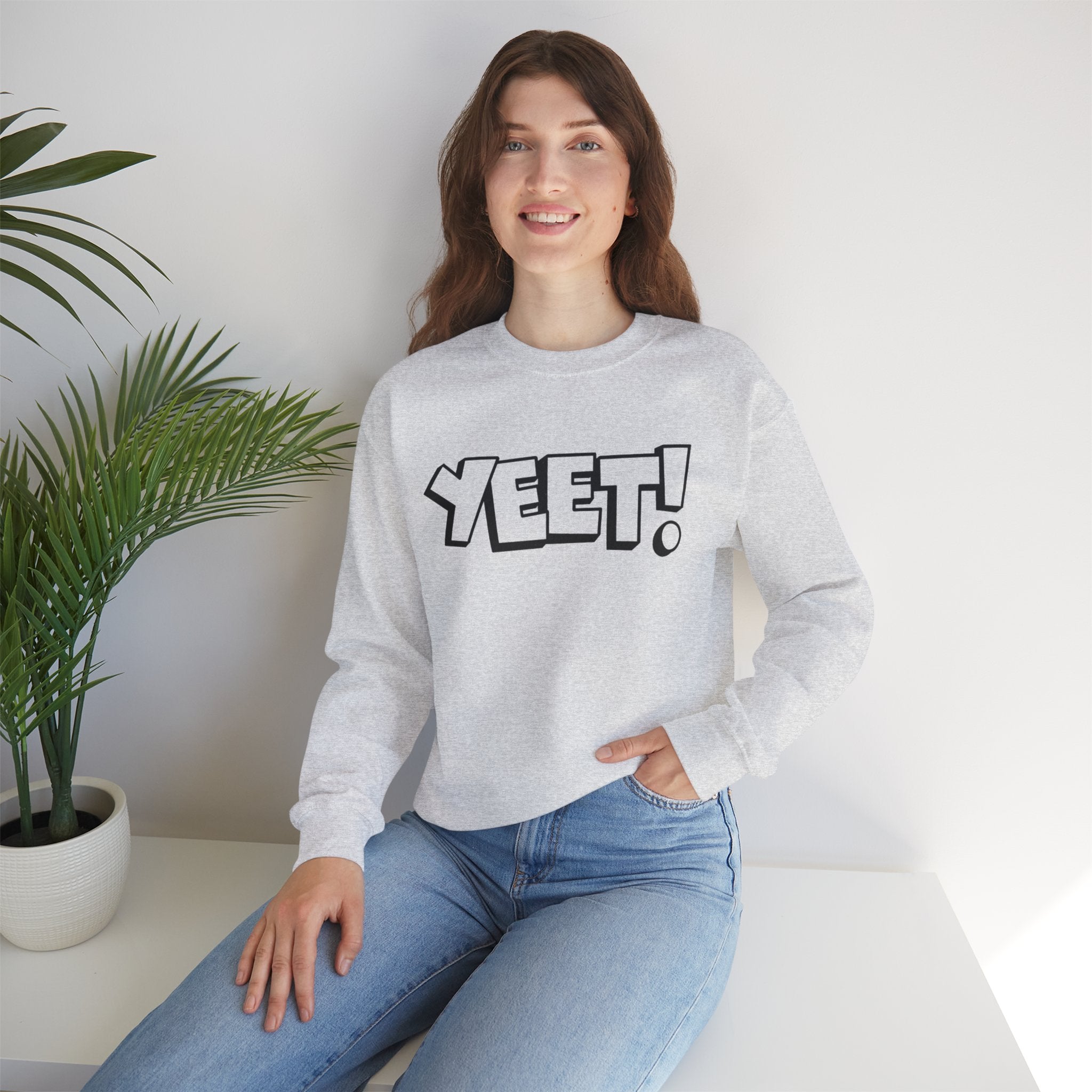 Yeet! Shirt Design, Wrestling Fan Unisex Sweatshirt - Gift for Him or Her, Casual Outwear, Graphic Design, Heavy Blend Crewneck Sweatshirt