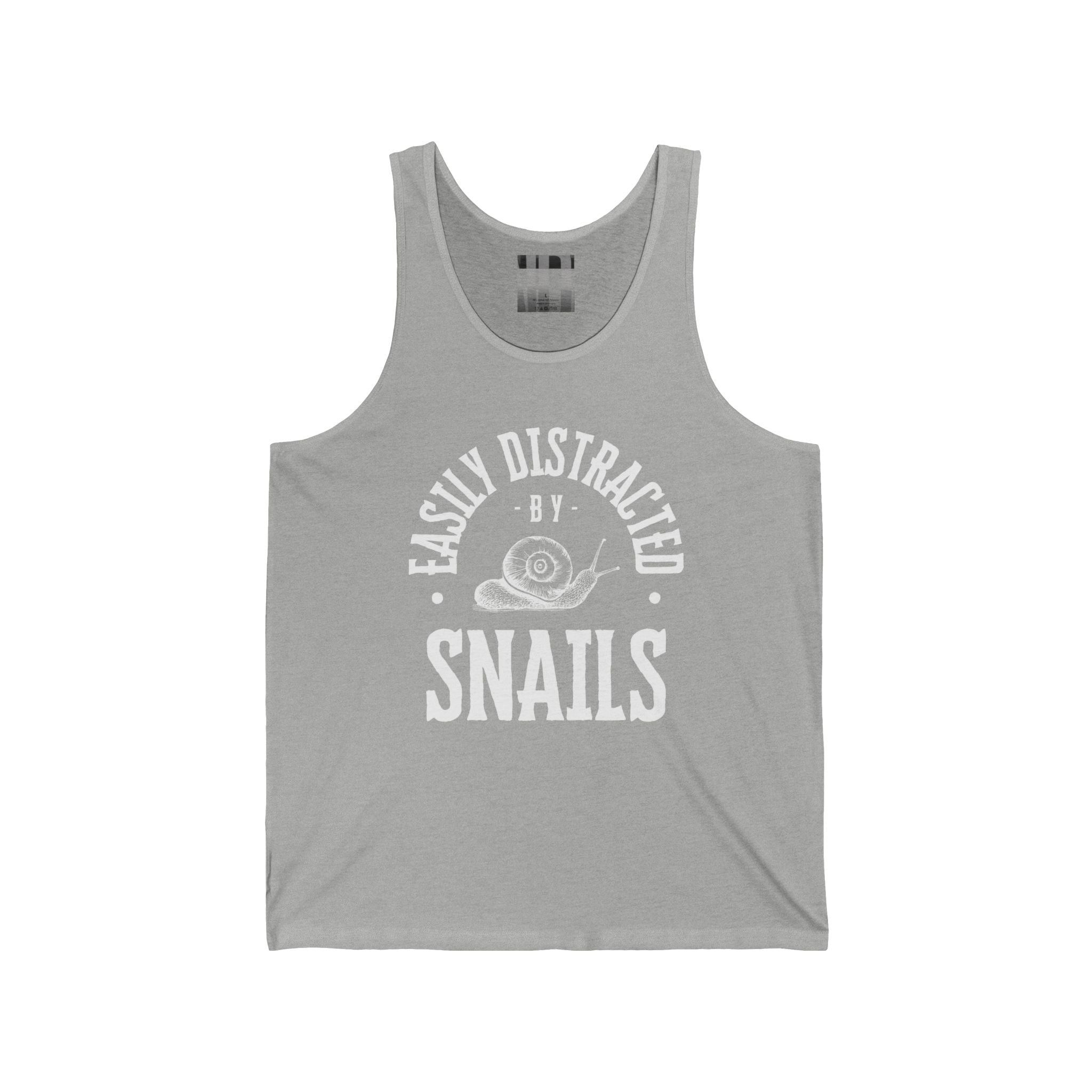 Easily Distracted By Snails, Gym Dudes Tank Top, Workout Sleeveless Shirt, Fitness Muscle Tee, Athletic Unisex Jersey Tank, Bodybuilding Tank, Exercise Vest