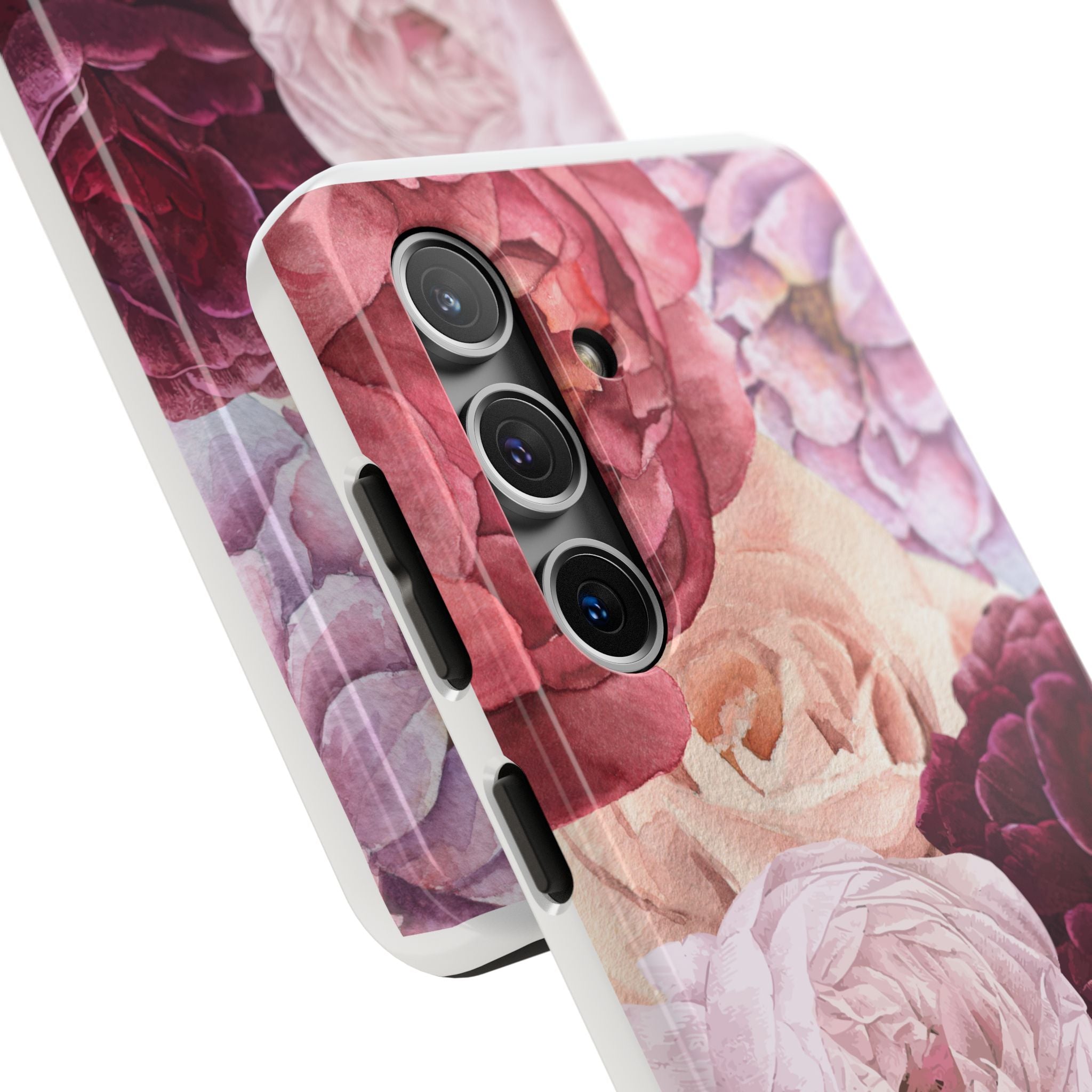 Pink Purple Watercolor Flower, Elegant Phone Cases, Stylish Phone Covers, Chic Phone Protectors, Fashionable Case for Her, Trendy Smartphone Accessories