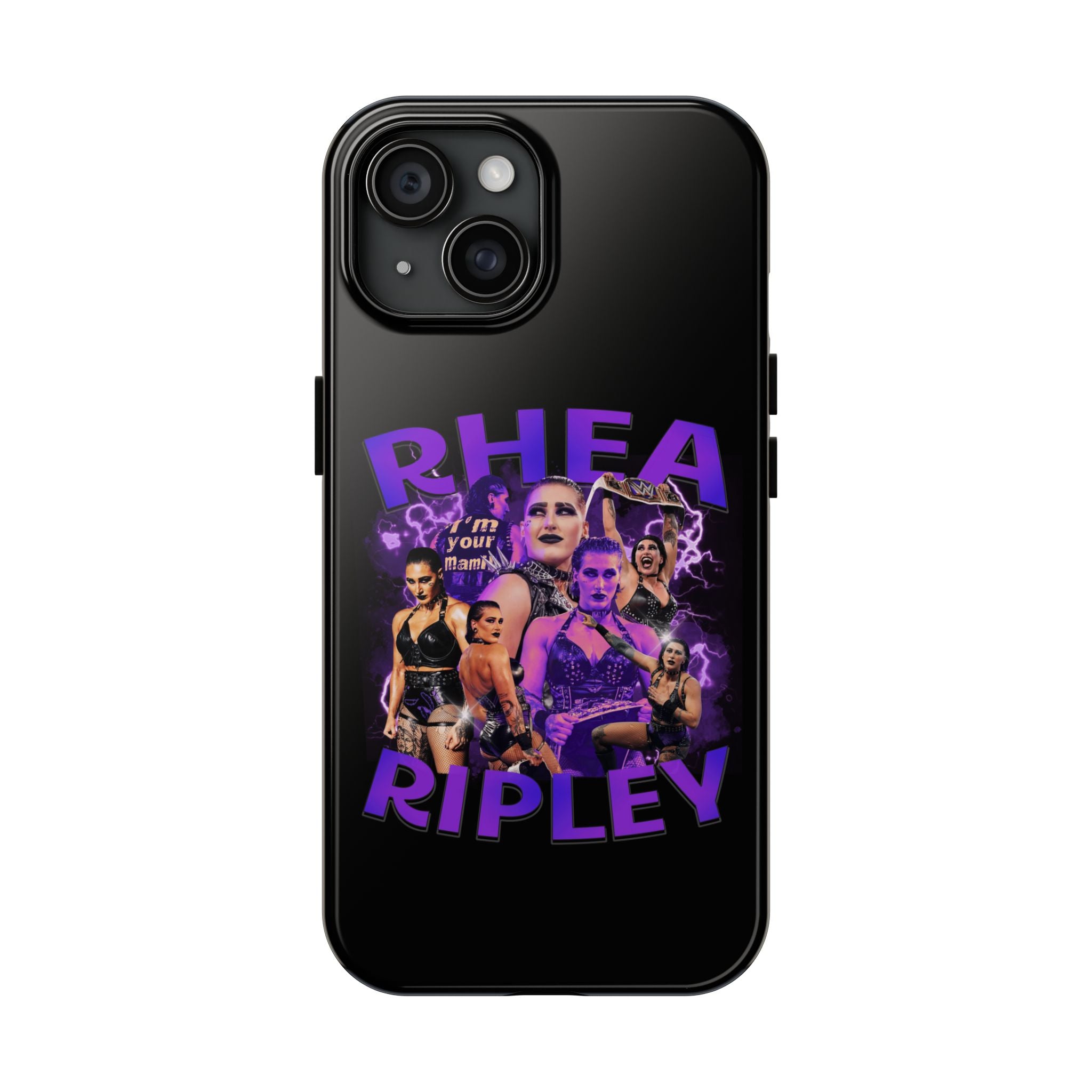 Rhea Ripley Graphic Portrait Design, iPhone and Samsung Case Cool Graphic Sports Fan Phone Case