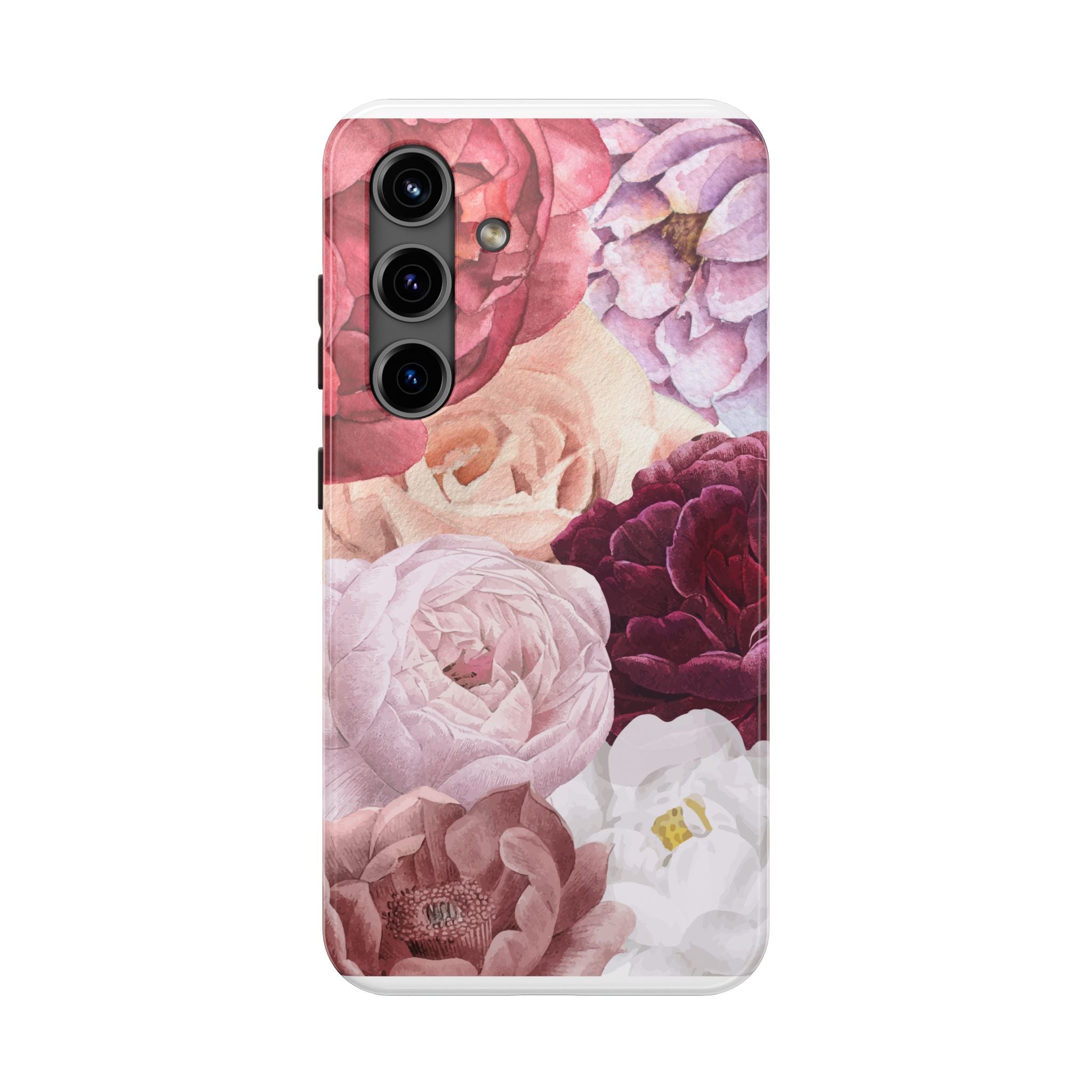 Pink Purple Watercolor Flower, Elegant Phone Cases, Stylish Phone Covers, Chic Phone Protectors, Fashionable Case for Her, Trendy Smartphone Accessories