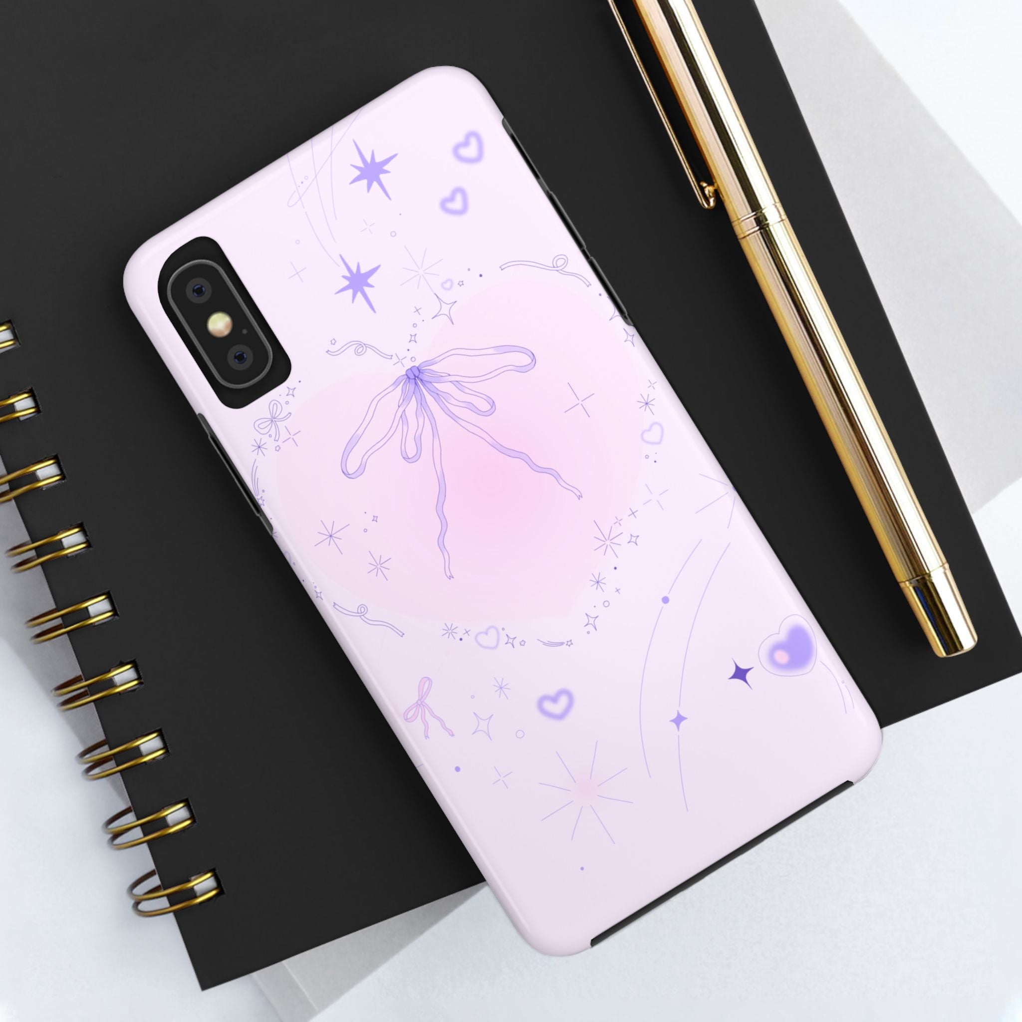 Pink Purple Delicate Fine Line Design, Elegant Phone Cases, Stylish Phone Covers, Chic Phone Protectors, Fashionable Case for Her, Trendy Smartphone Accessories