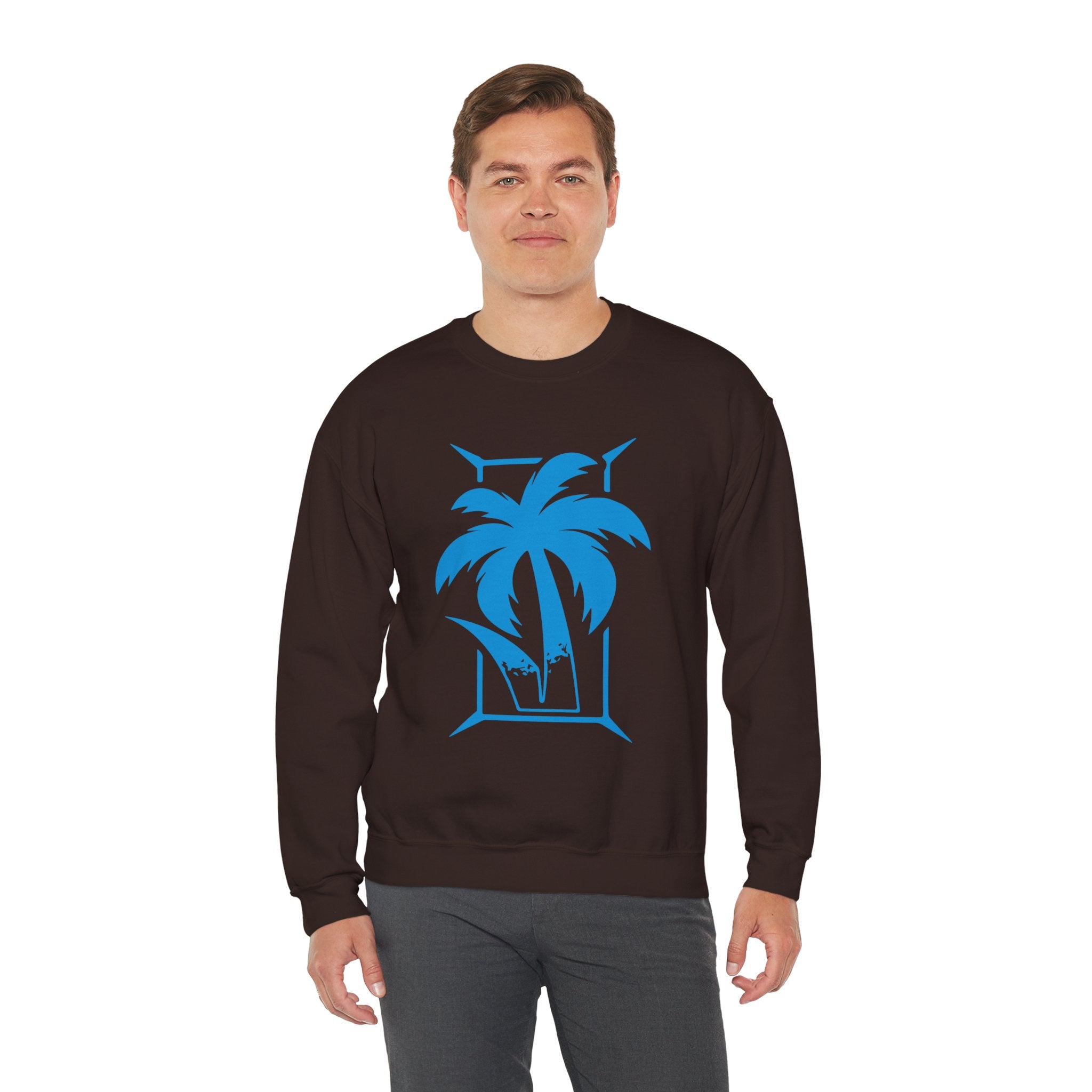 Palm Tree Design Jey Uso Sweatshirt, Wrestling Fan Unisex Sweatshirt - Gift for Him or Her, Casual Outwear, Heavy Blend Crewneck Sweatshirt