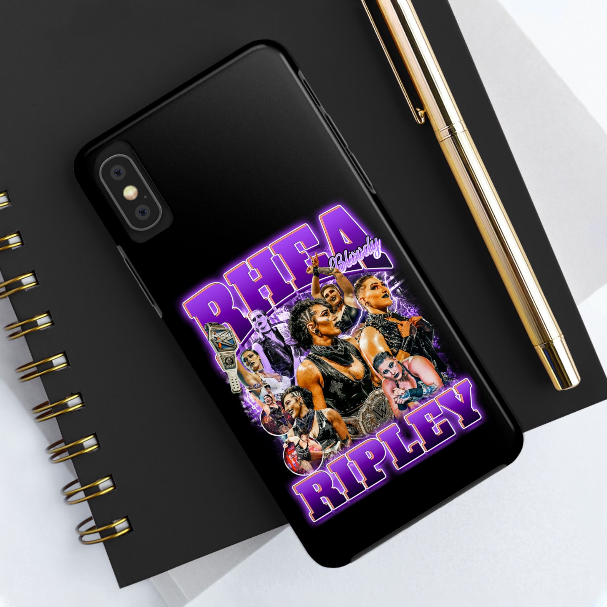 Rhea Ripley Graphic Portrait Design, iPhone and Samsung Case Cool Graphic Sports Fan Phone Case