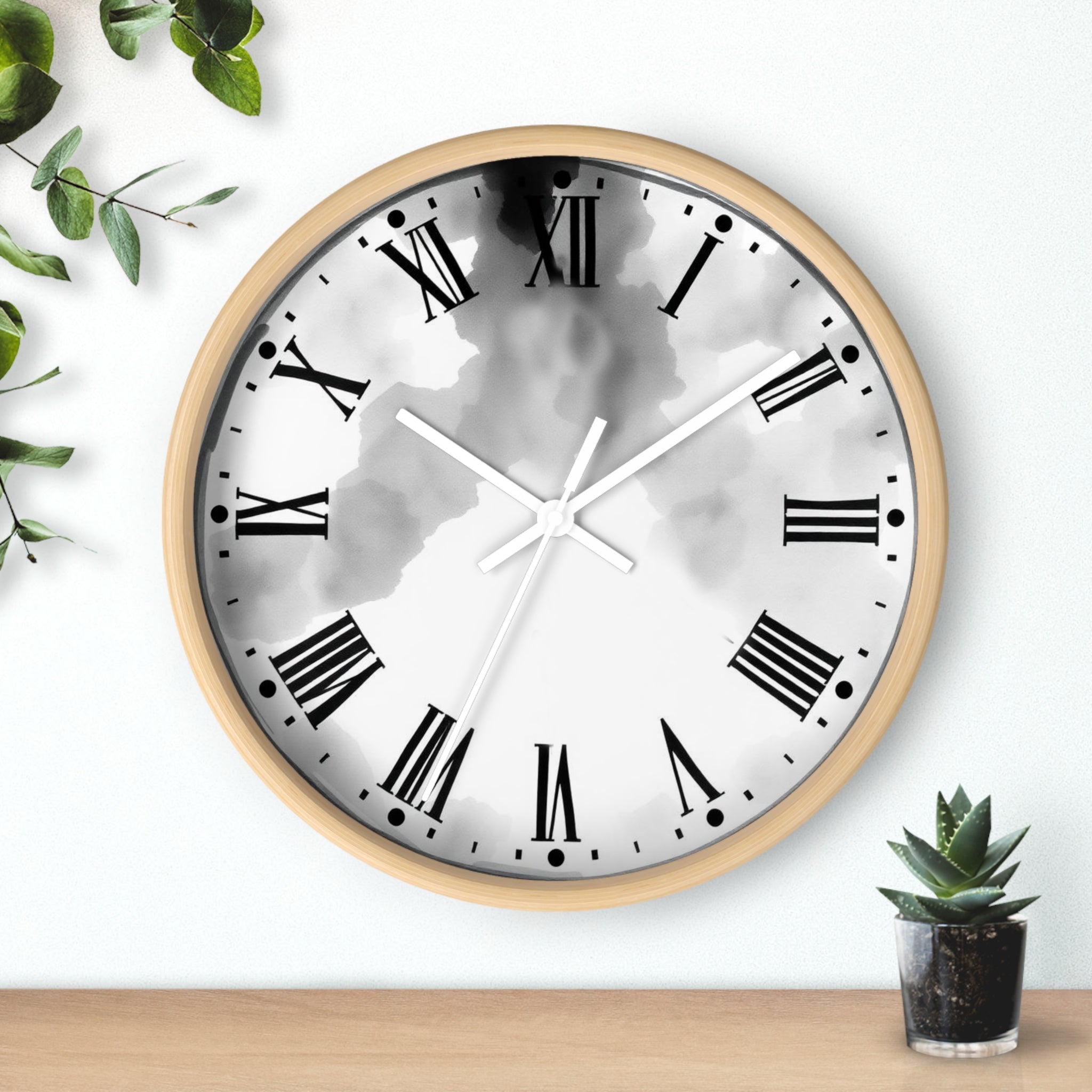 Classic Black and White Design Elegant Wall Clock, Home Decor, Wall Art