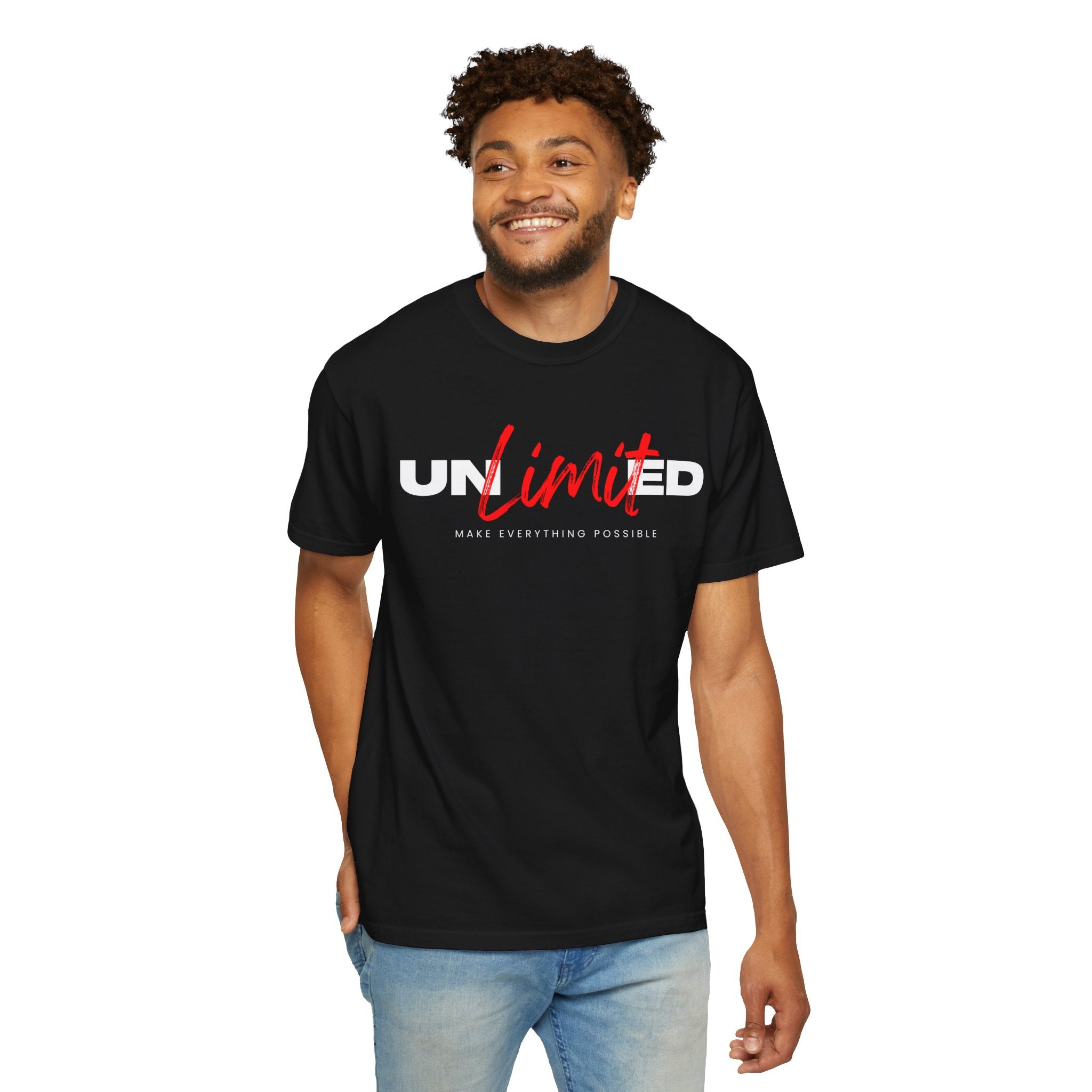 Unlimited, Make Everything Impossible, Graphic Design Unisex T-shirt, Casual Cotton Outwear, Gift for Him- Gift for Her, Stylish Tee, Cool Shirt, Trendy Apparel, Comfortable Top,