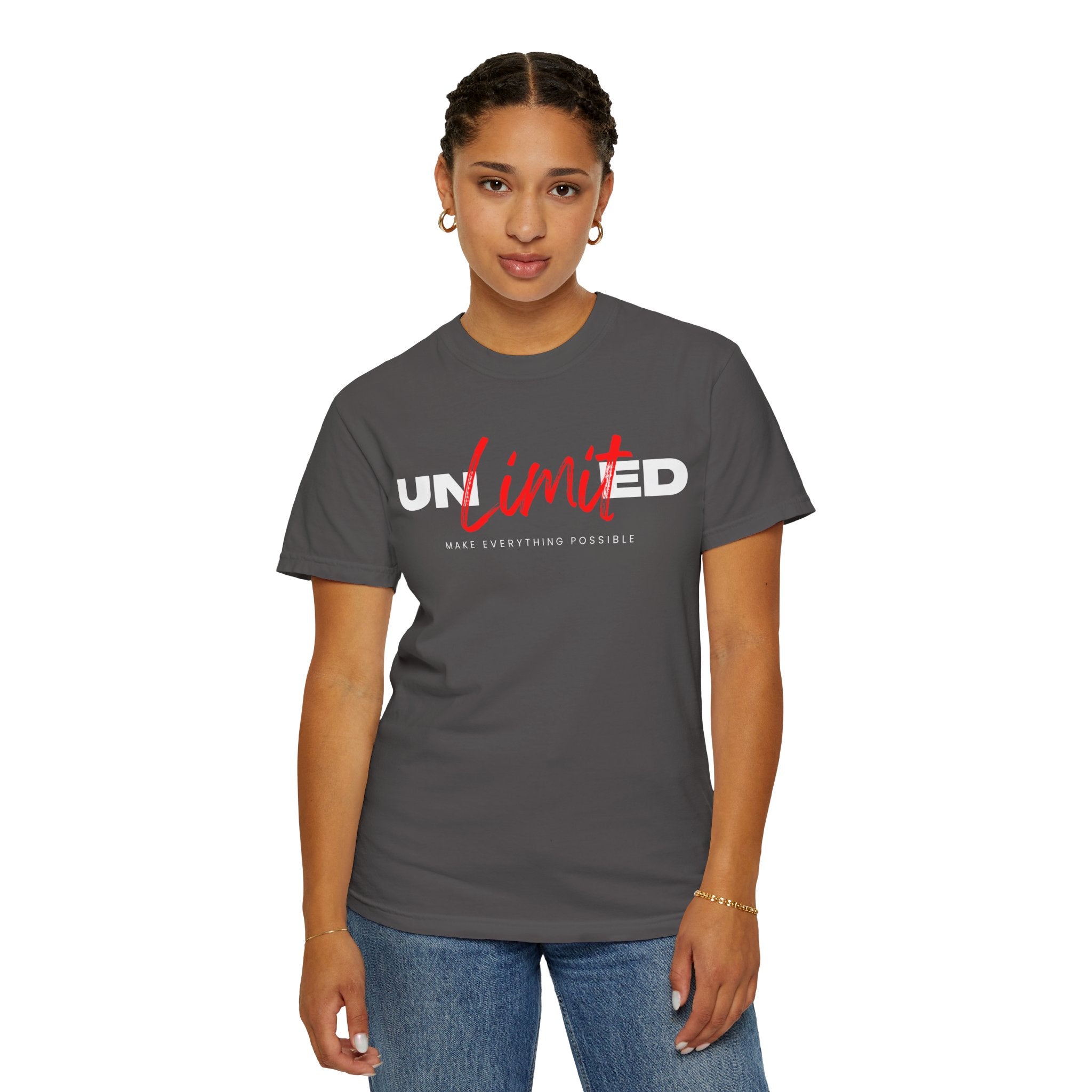 Unlimited, Make Everything Impossible, Graphic Design Unisex T-shirt, Casual Cotton Outwear, Gift for Him- Gift for Her, Stylish Tee, Cool Shirt, Trendy Apparel, Comfortable Top,