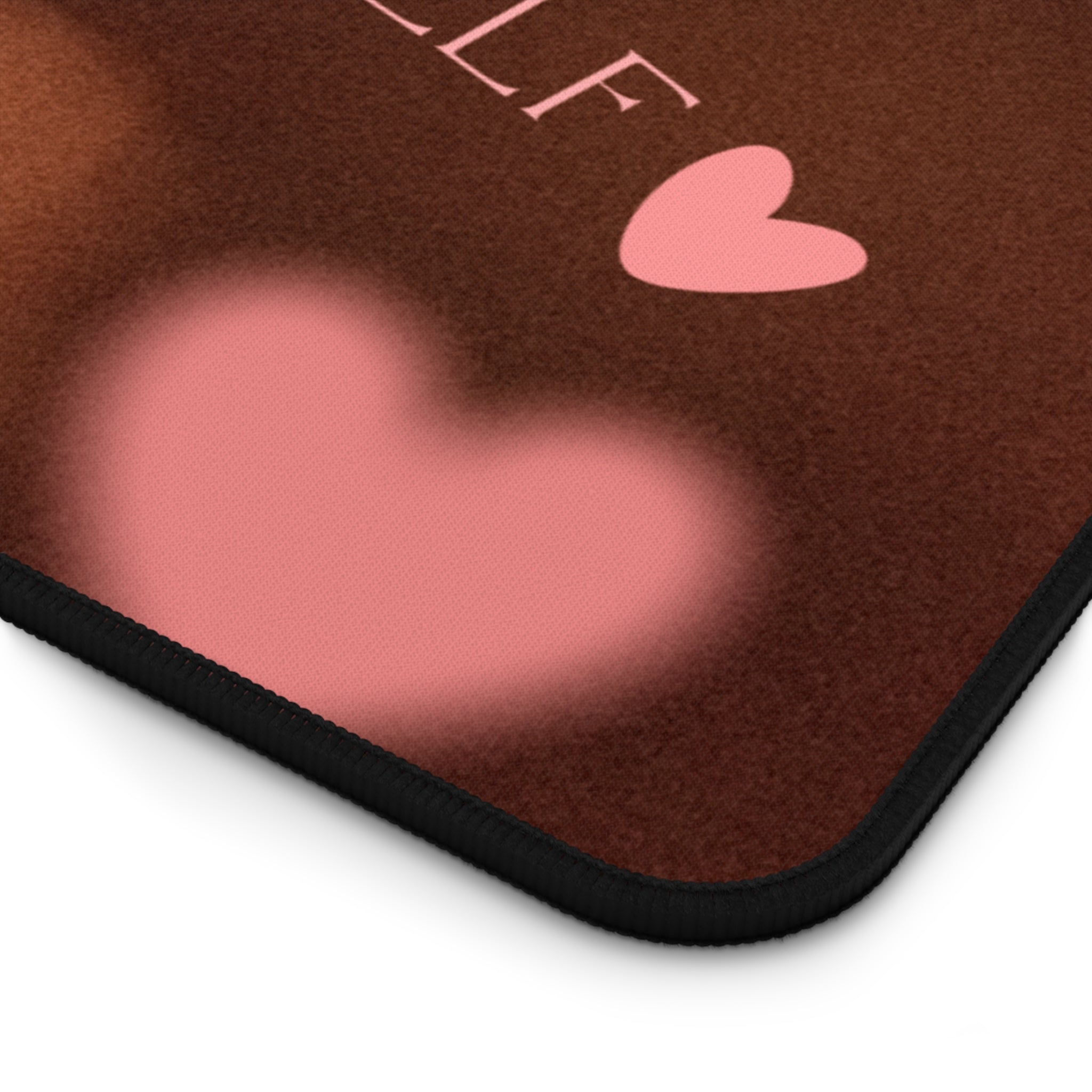 Pink and Brown Soft Aesthetic, Valentines Gift, Mouse Pad, Desk Matt for Desktop, Cute Desk Pad Mat, XXL Large Mouse Pad for Desk, Anti-Slip Big Mousepad with Stitched Edges, Keyboard Pad Mouse Mat for Computer