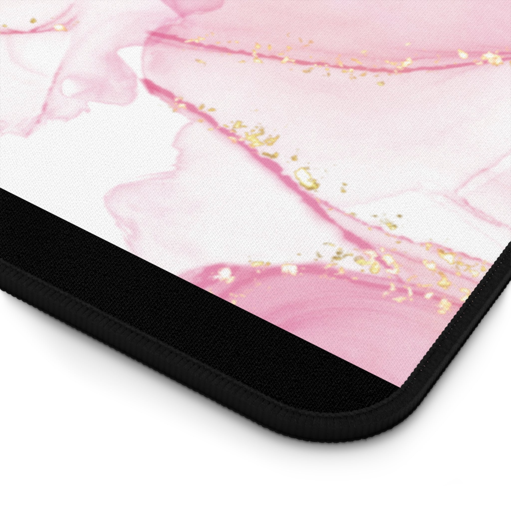 Pink Marble Design Valentines Gift, Mouse Pad, Desk Matt for Desktop, Cute Desk Pad Mat, XXL Large Mouse Pad for Desk, Anti-Slip Big Mousepad with Stitched Edges, Keyboard Pad Mouse Mat for Computer