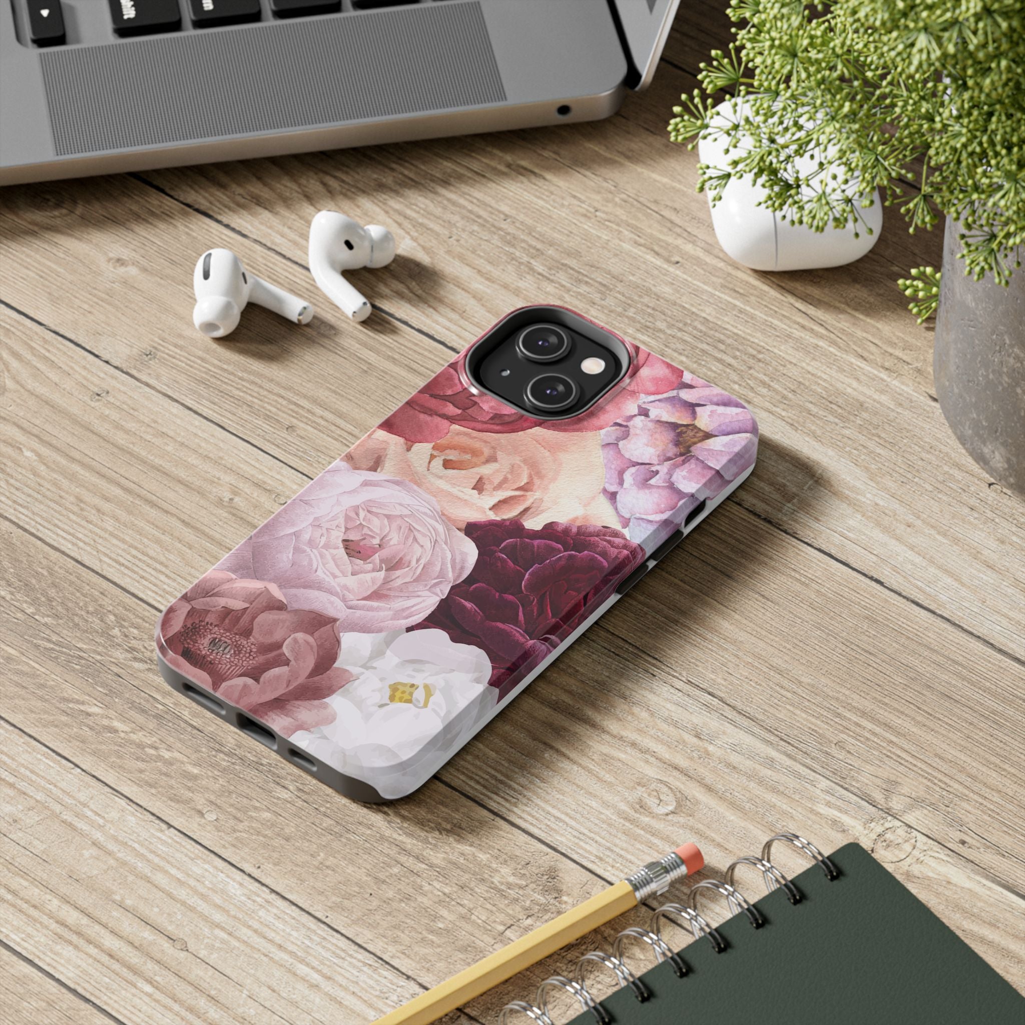 Pink Purple Watercolor Flower, Elegant Phone Cases, Stylish Phone Covers, Chic Phone Protectors, Fashionable Case for Her, Trendy Smartphone Accessories