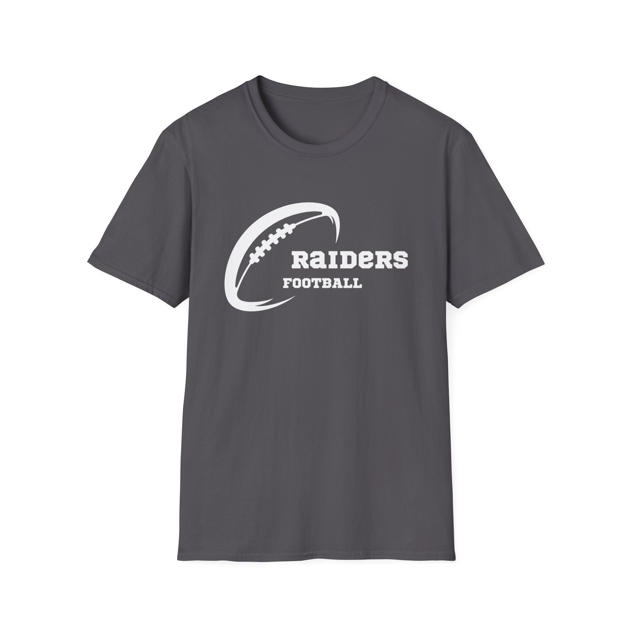 All White Raiders Fan Football Shirt, Unisex Softstyle T-Shirt, Football Fan Tee, Football Fan Gift, Sports Fan Apparel