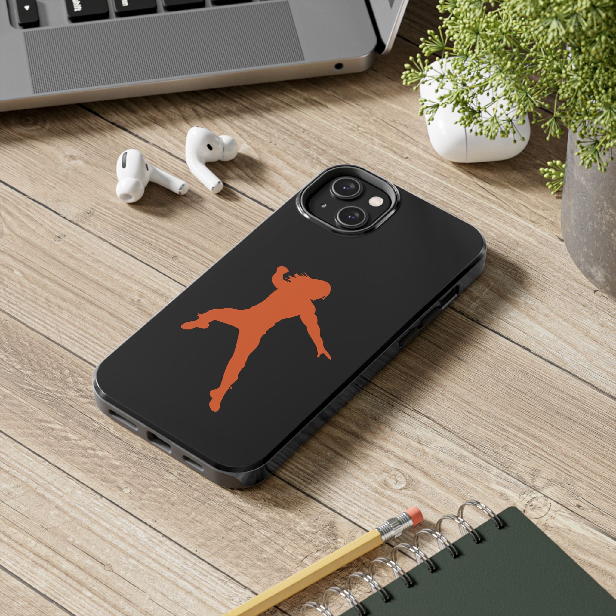 Roman Reigns Jump Orange Graphic Design, iPhone and Samsung Case Cool Graphic Sports Fan Phone Case