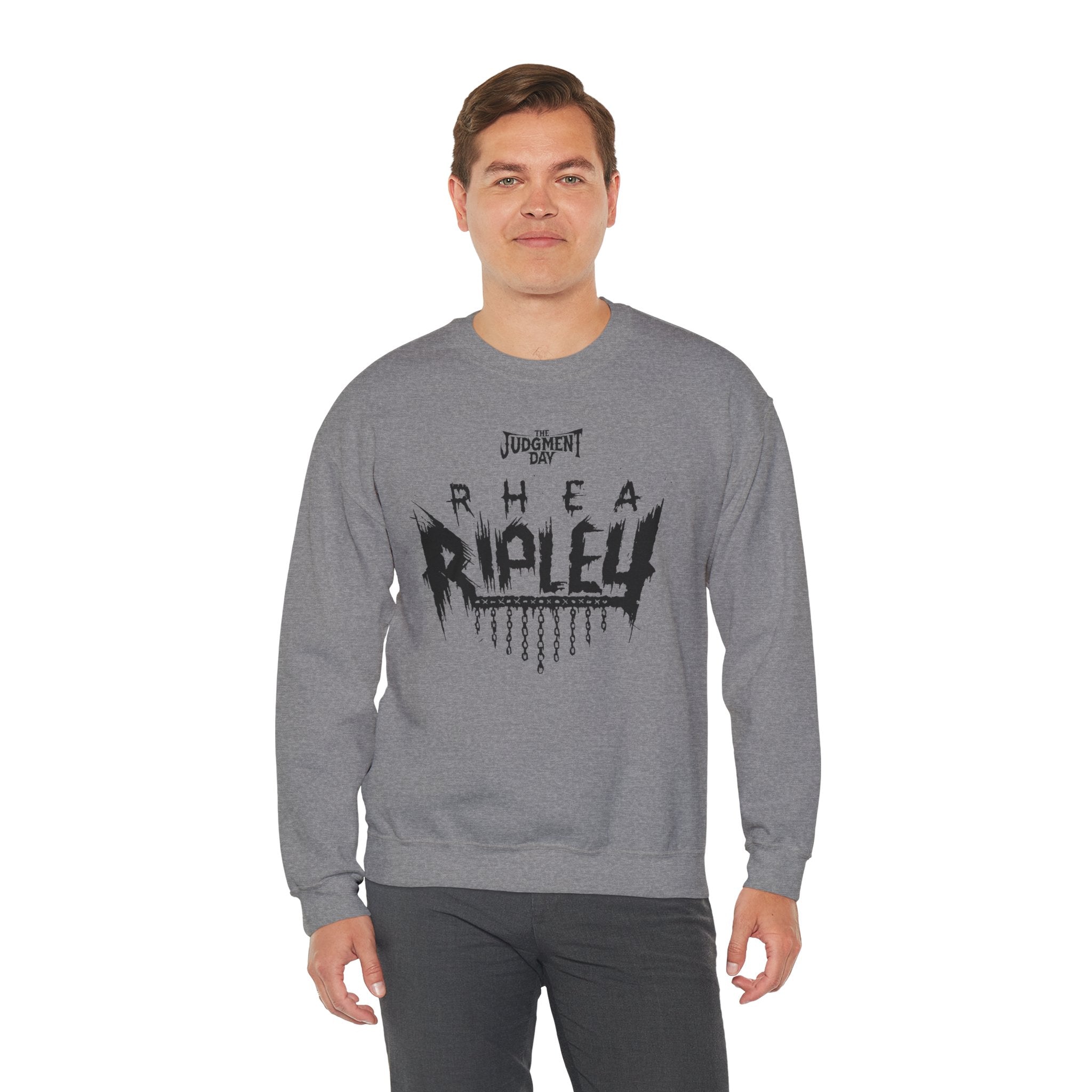 Black Design Judgement Day, Rhea Ripley Fans Sweatshirt, Wrestling Fan Unisex Sweatshirt - Gift for Him or Her, Casual Outwear, Heavy Blend Crewneck Sweatshirt