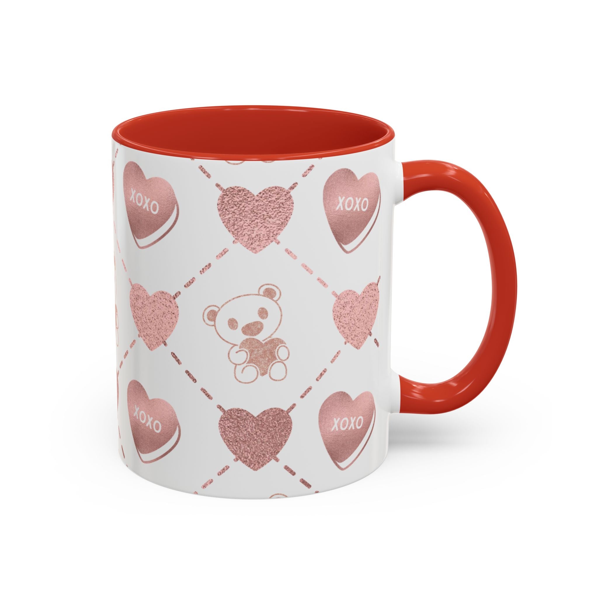 Pink Valentine's Design,  Holiday Drinkware, Valentines, Christmas Birthday Gifts for Couples, Her Boyfriend Girlfriend, Coffee Mug for Valentines Day,