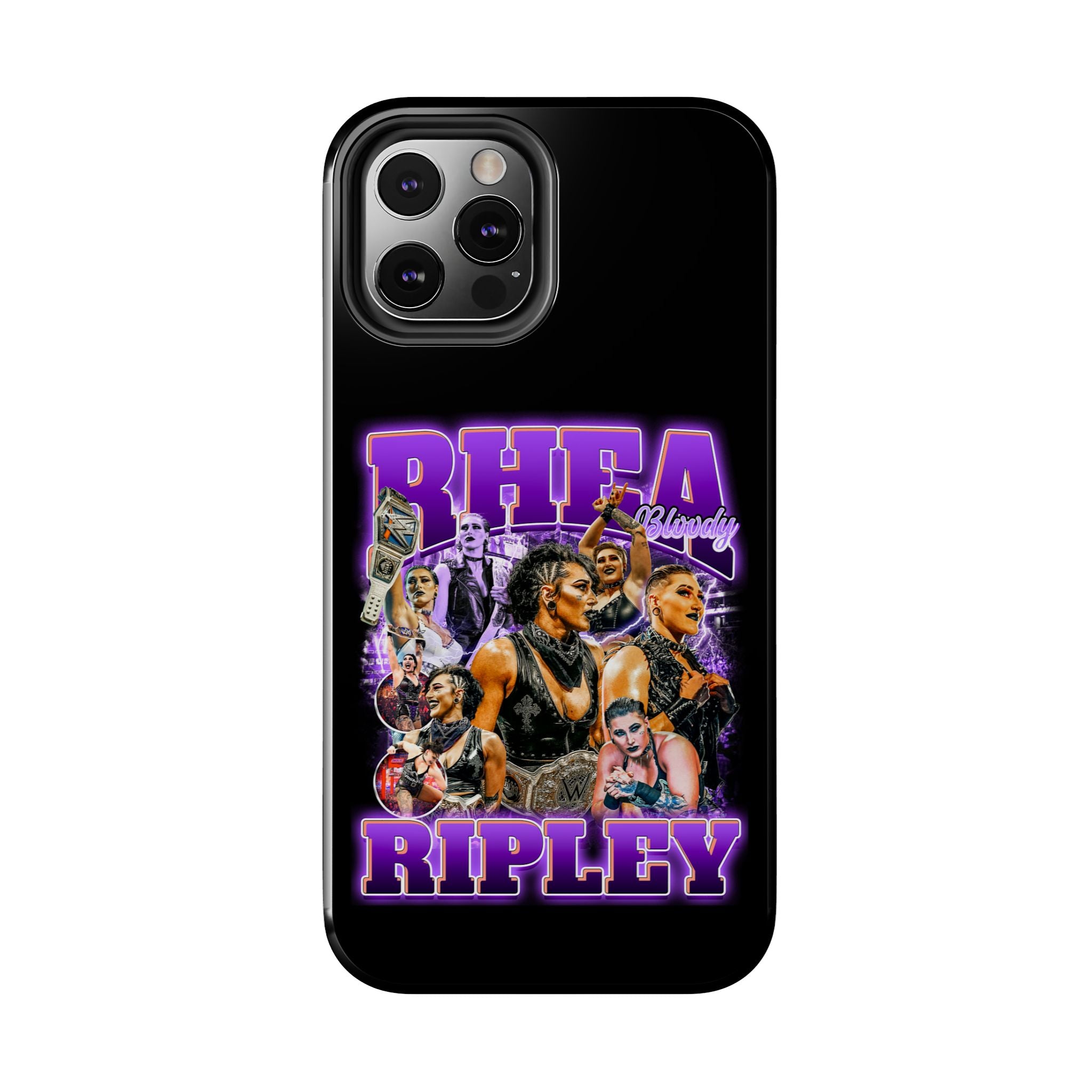 Rhea Ripley Graphic Portrait Design, iPhone and Samsung Case Cool Graphic Sports Fan Phone Case