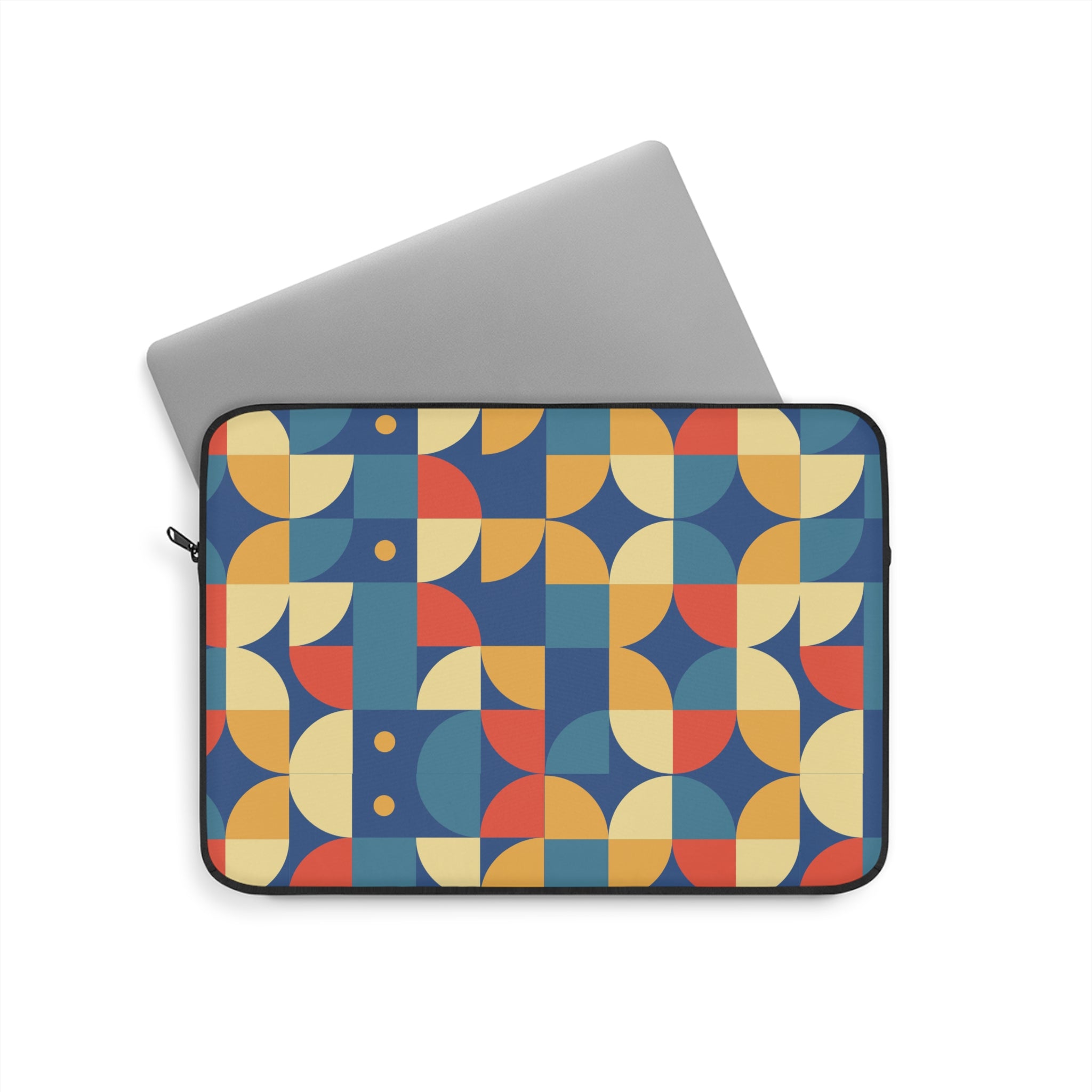 Colorful Geometric Pattern Laptop Carrying Case, Computer Sleeve | Patchwork Cottage, Laptop Sleeve - Valentine's Day Gift