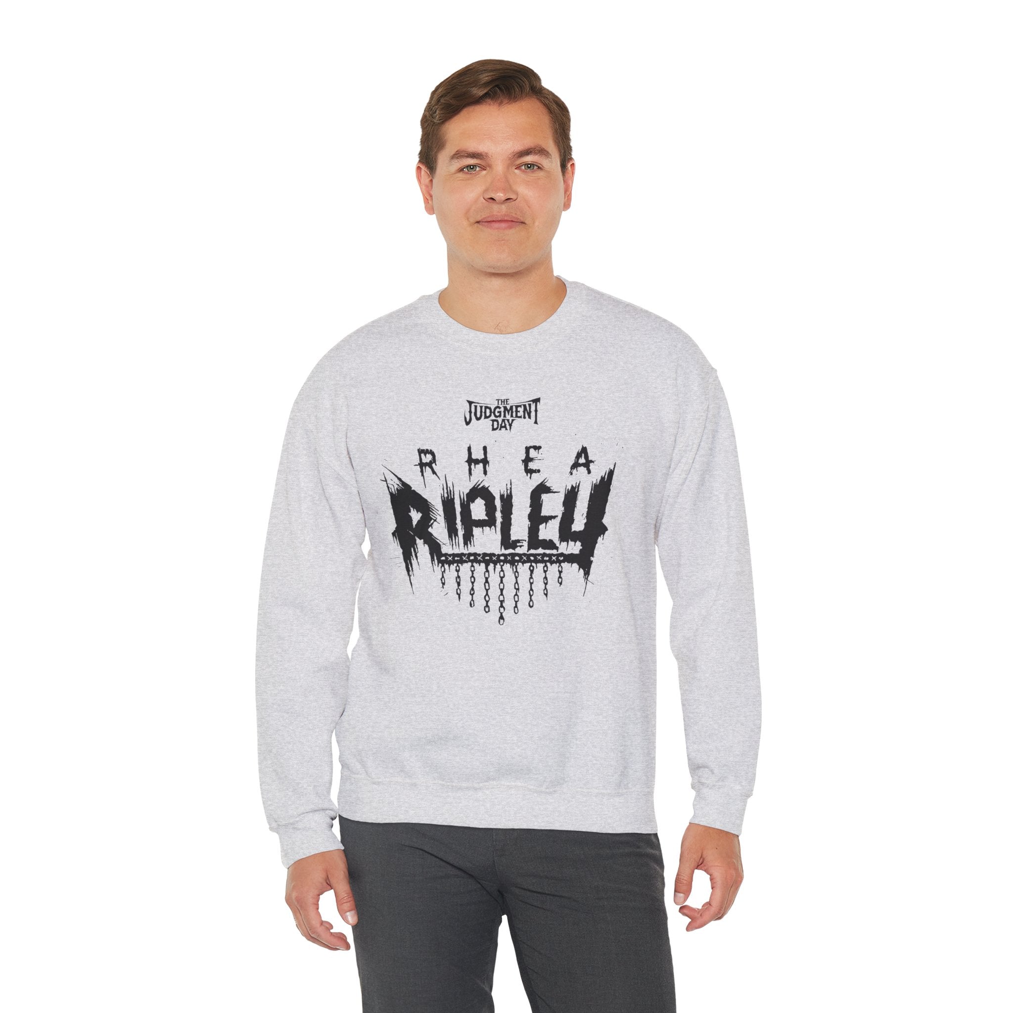 Black Design Judgement Day, Rhea Ripley Fans Sweatshirt, Wrestling Fan Unisex Sweatshirt - Gift for Him or Her, Casual Outwear, Heavy Blend Crewneck Sweatshirt