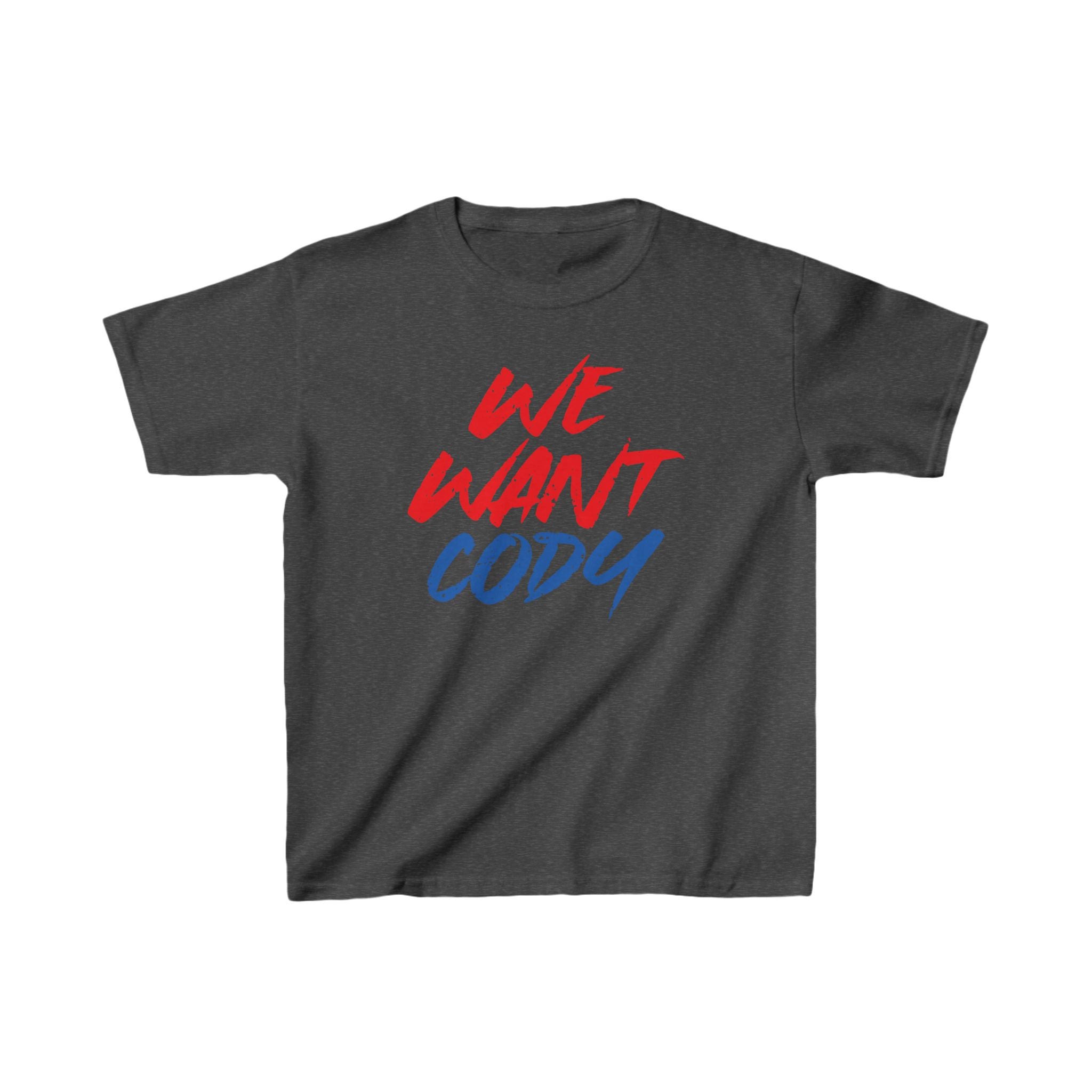 Cody Rhodes "We Want Cody" Shirt, Unisex Kids Shirt, Sports Fan T-Shirt, Best Gift for Kids,  Cotton Shirt for Kids