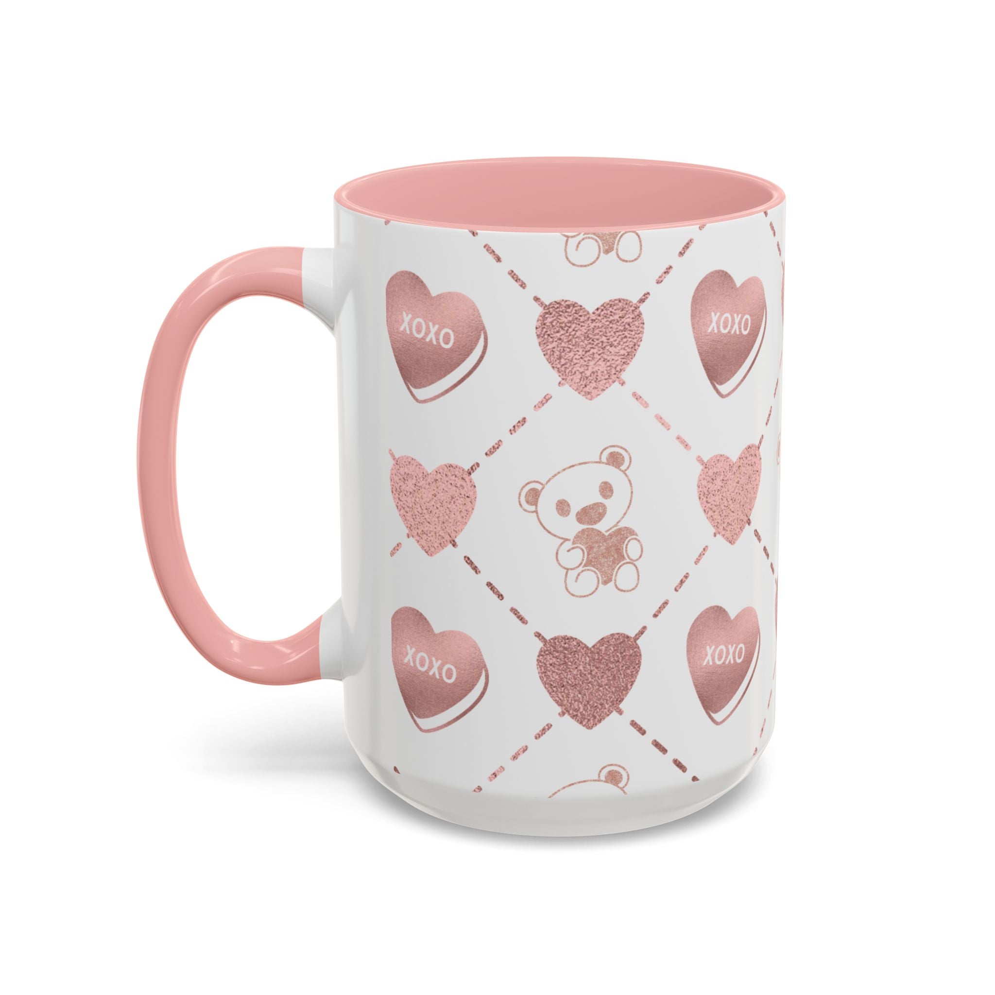 Pink Valentine's Design,  Holiday Drinkware, Valentines, Christmas Birthday Gifts for Couples, Her Boyfriend Girlfriend, Coffee Mug for Valentines Day,