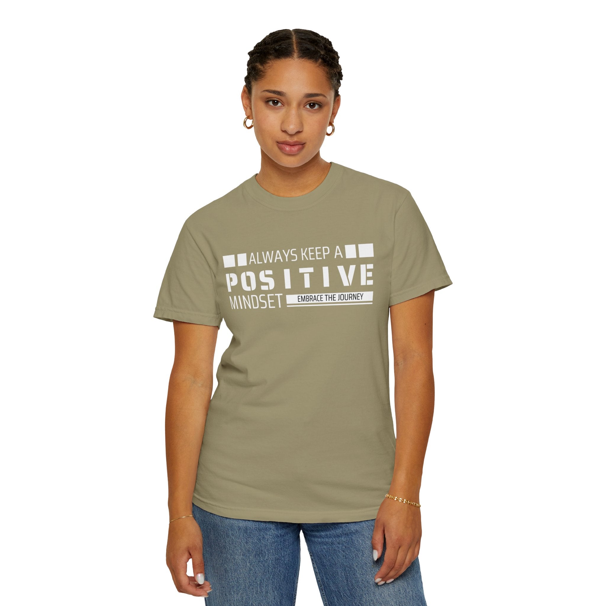 Always Keep A Positive Mindset, Graphic Design Unisex T-shirt, Casual Cotton Outwear, Gift for Him- Gift for Her, Stylish Tee, Cool Shirt, Trendy Apparel, Comfortable Top,