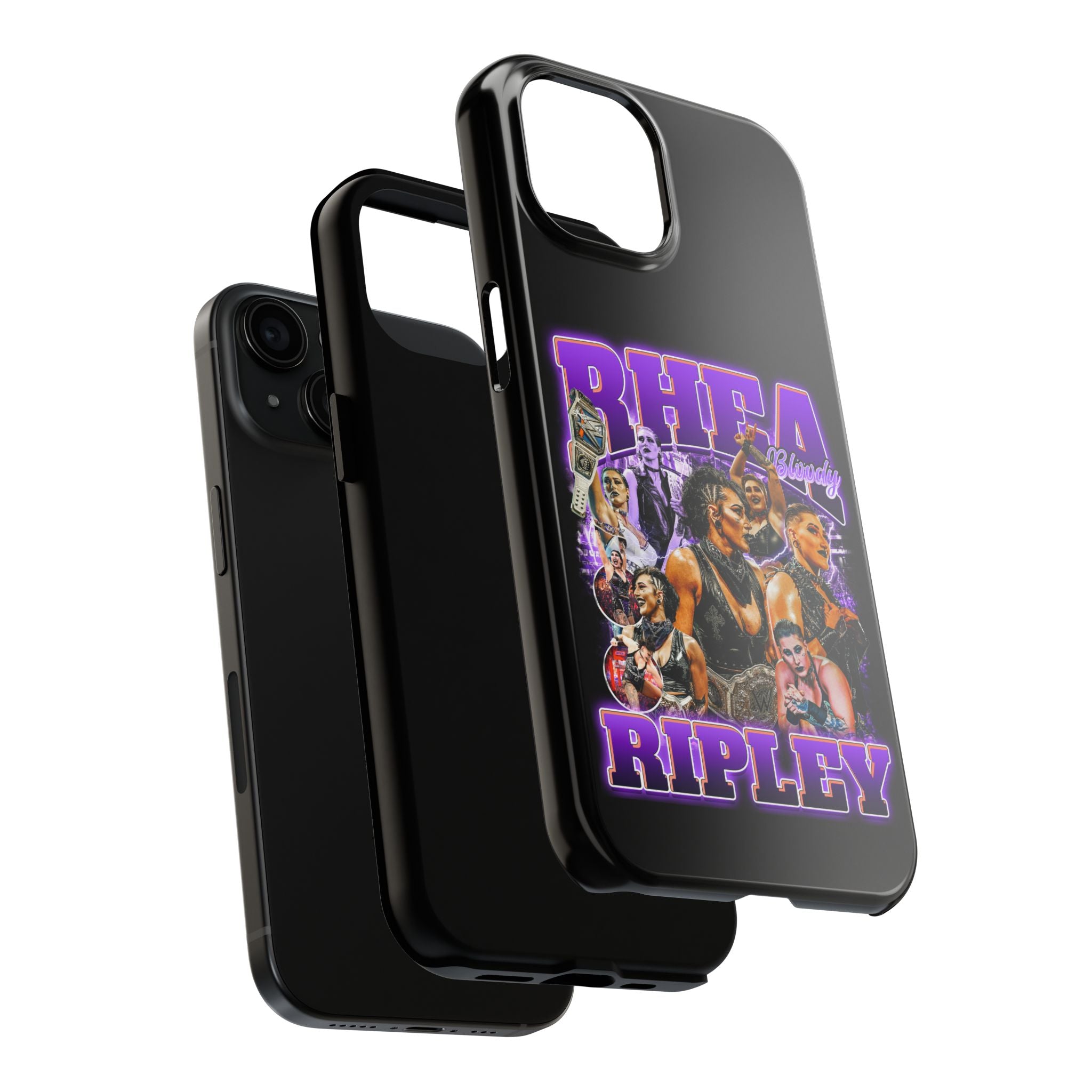 Rhea Ripley Graphic Portrait Design, iPhone and Samsung Case Cool Graphic Sports Fan Phone Case