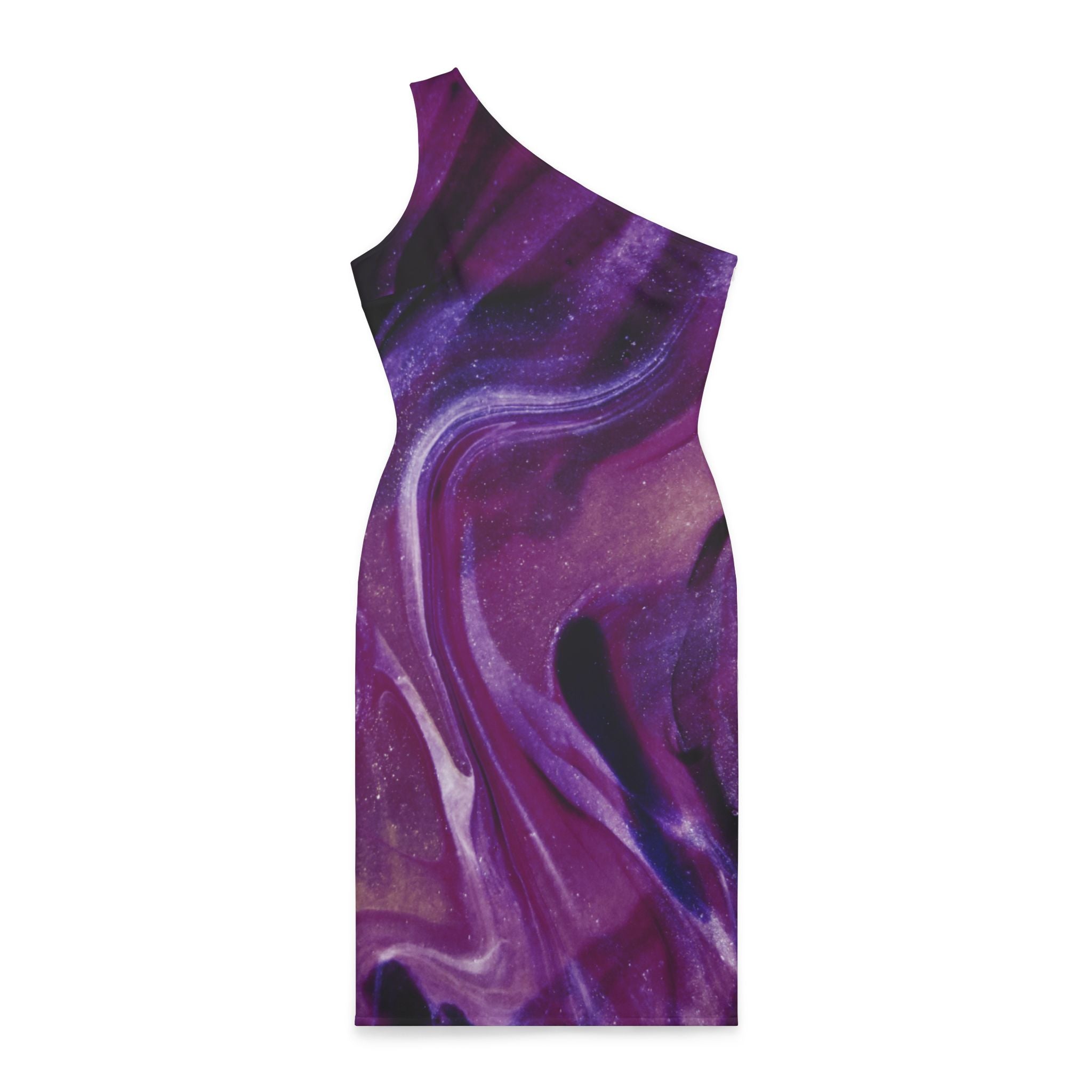 Purple Sexy Elegant One Shoulder Dress, Bodycon Party Cocktail Dress, Valentines, Birthday Outfit, Sleeveless Dress