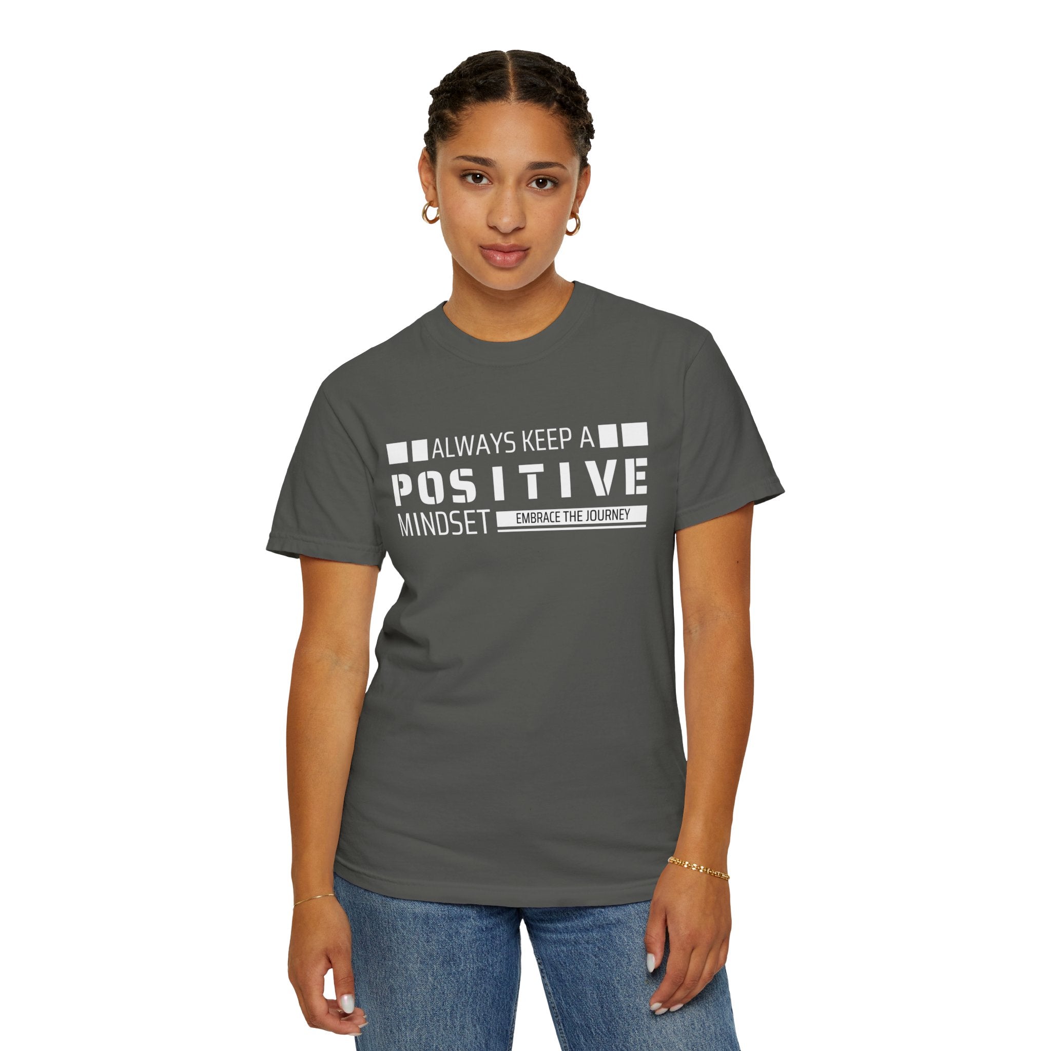 Always Keep A Positive Mindset, Graphic Design Unisex T-shirt, Casual Cotton Outwear, Gift for Him- Gift for Her, Stylish Tee, Cool Shirt, Trendy Apparel, Comfortable Top,