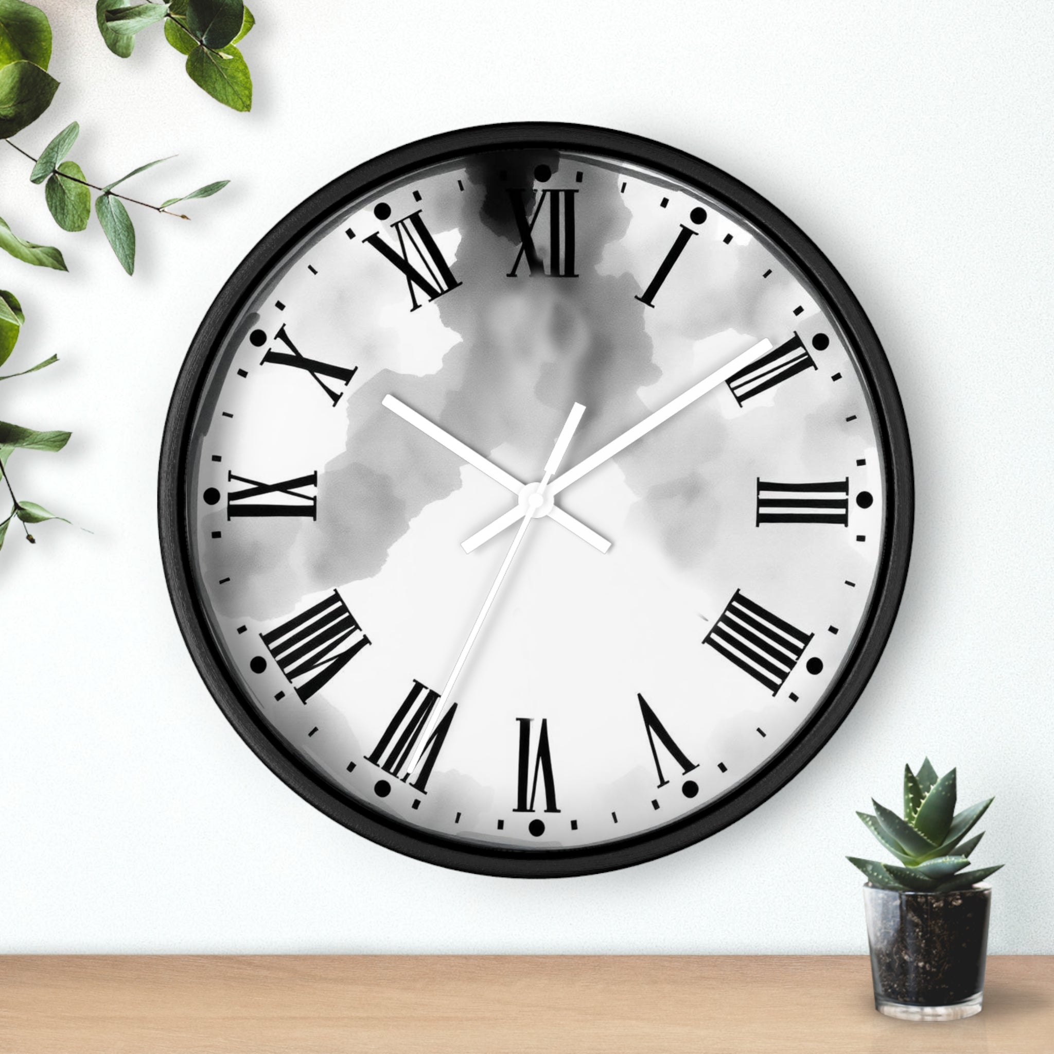 Classic Black and White Design Elegant Wall Clock, Home Decor, Wall Art