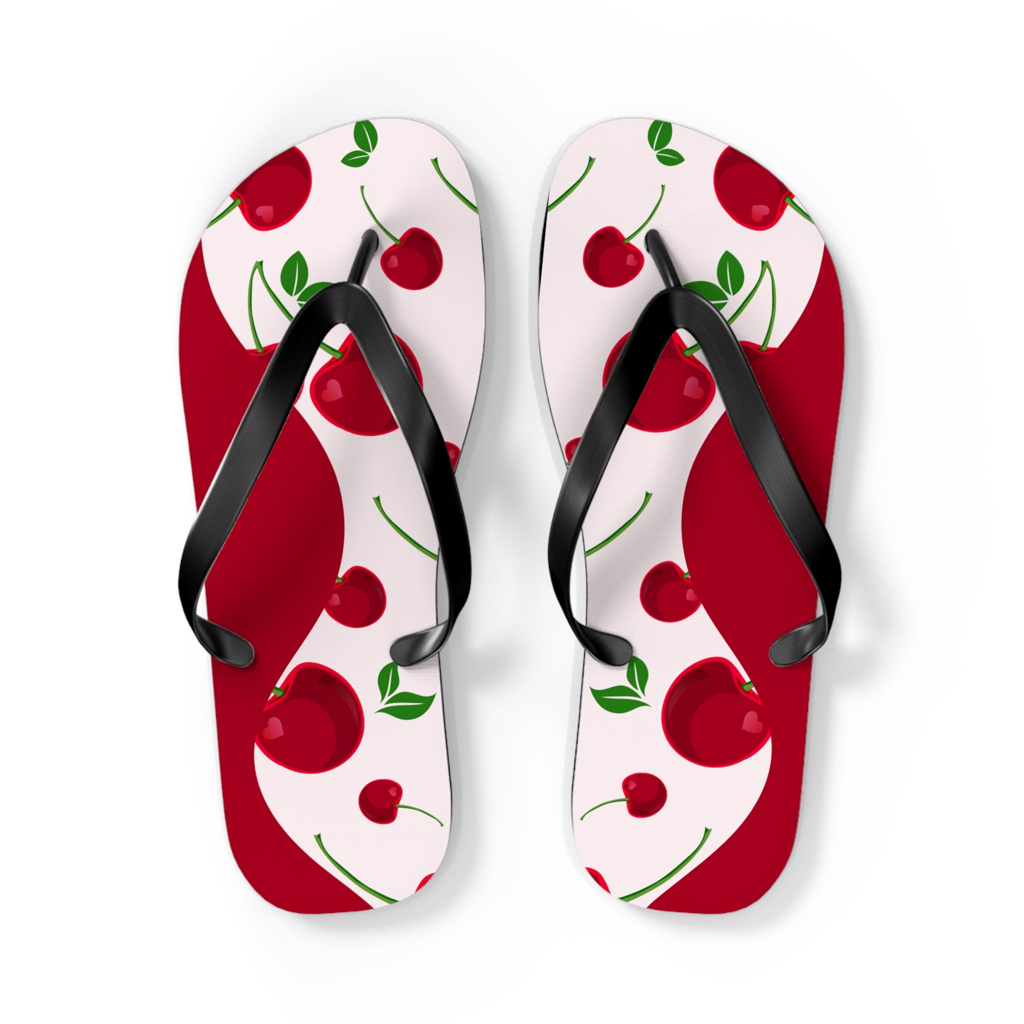 Red Cherries, Flip Flops for Women, Cute Designs, Everyday Use, Indoor Sleepers