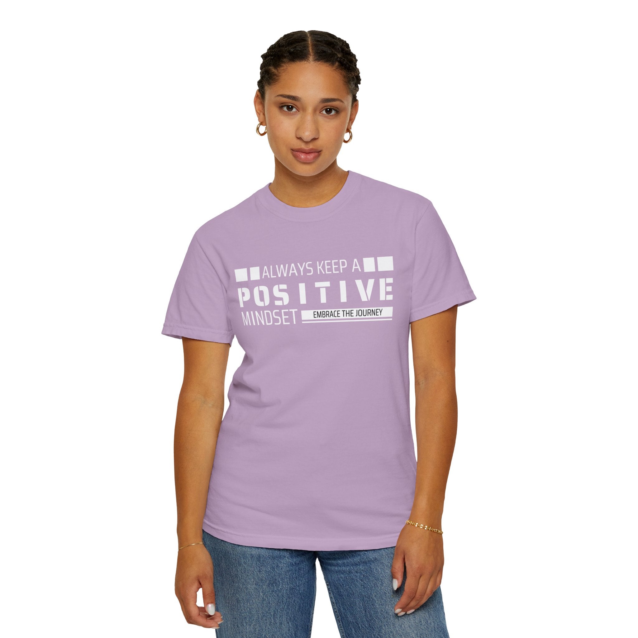 Always Keep A Positive Mindset, Graphic Design Unisex T-shirt, Casual Cotton Outwear, Gift for Him- Gift for Her, Stylish Tee, Cool Shirt, Trendy Apparel, Comfortable Top,