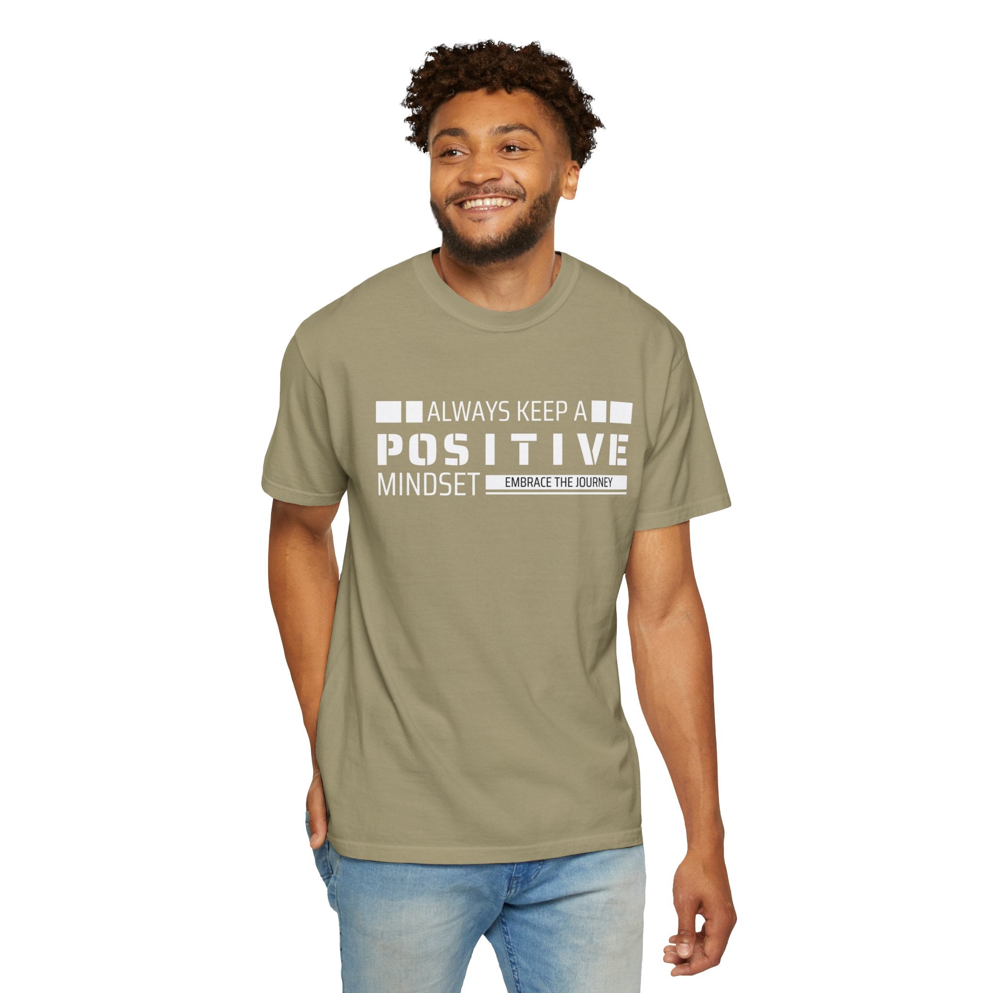 Always Keep A Positive Mindset, Graphic Design Unisex T-shirt, Casual Cotton Outwear, Gift for Him- Gift for Her, Stylish Tee, Cool Shirt, Trendy Apparel, Comfortable Top,