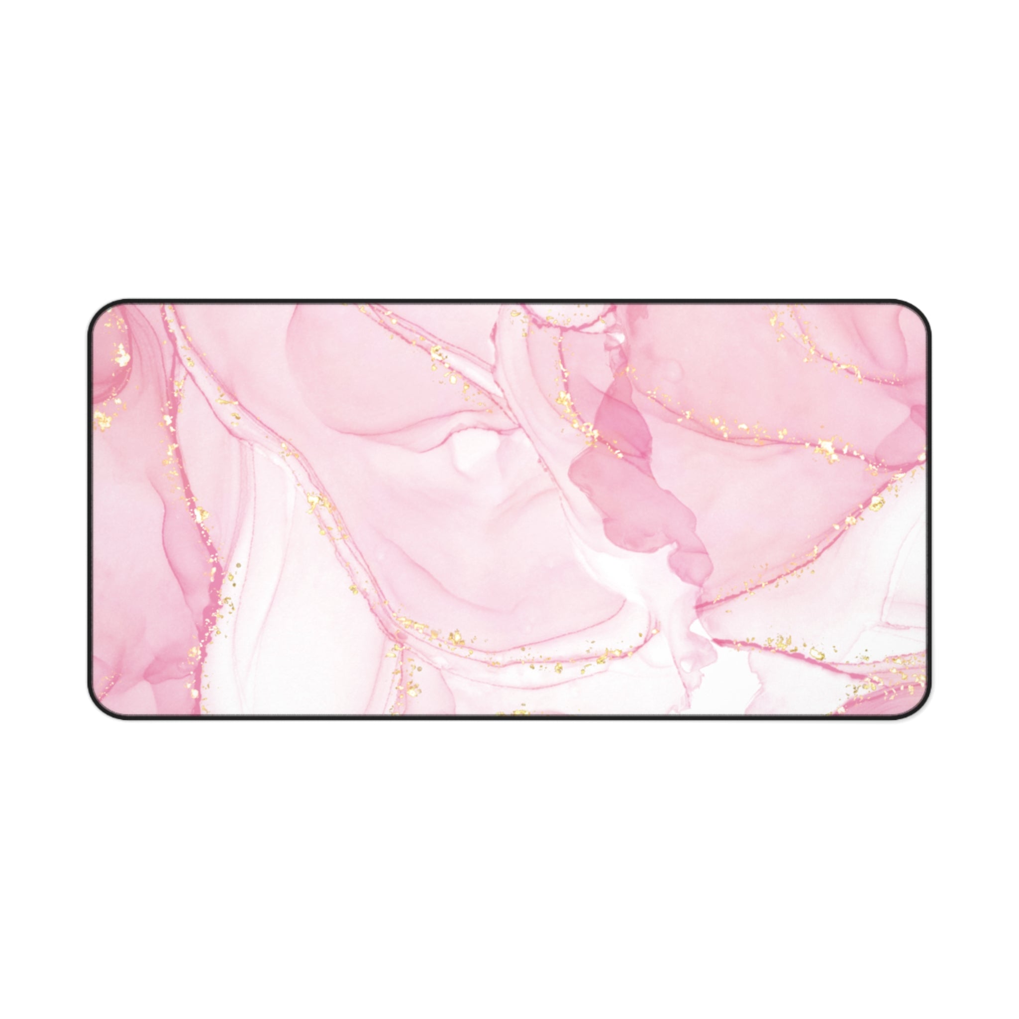 Pink Marble Design Valentines Gift, Mouse Pad, Desk Matt for Desktop, Cute Desk Pad Mat, XXL Large Mouse Pad for Desk, Anti-Slip Big Mousepad with Stitched Edges, Keyboard Pad Mouse Mat for Computer