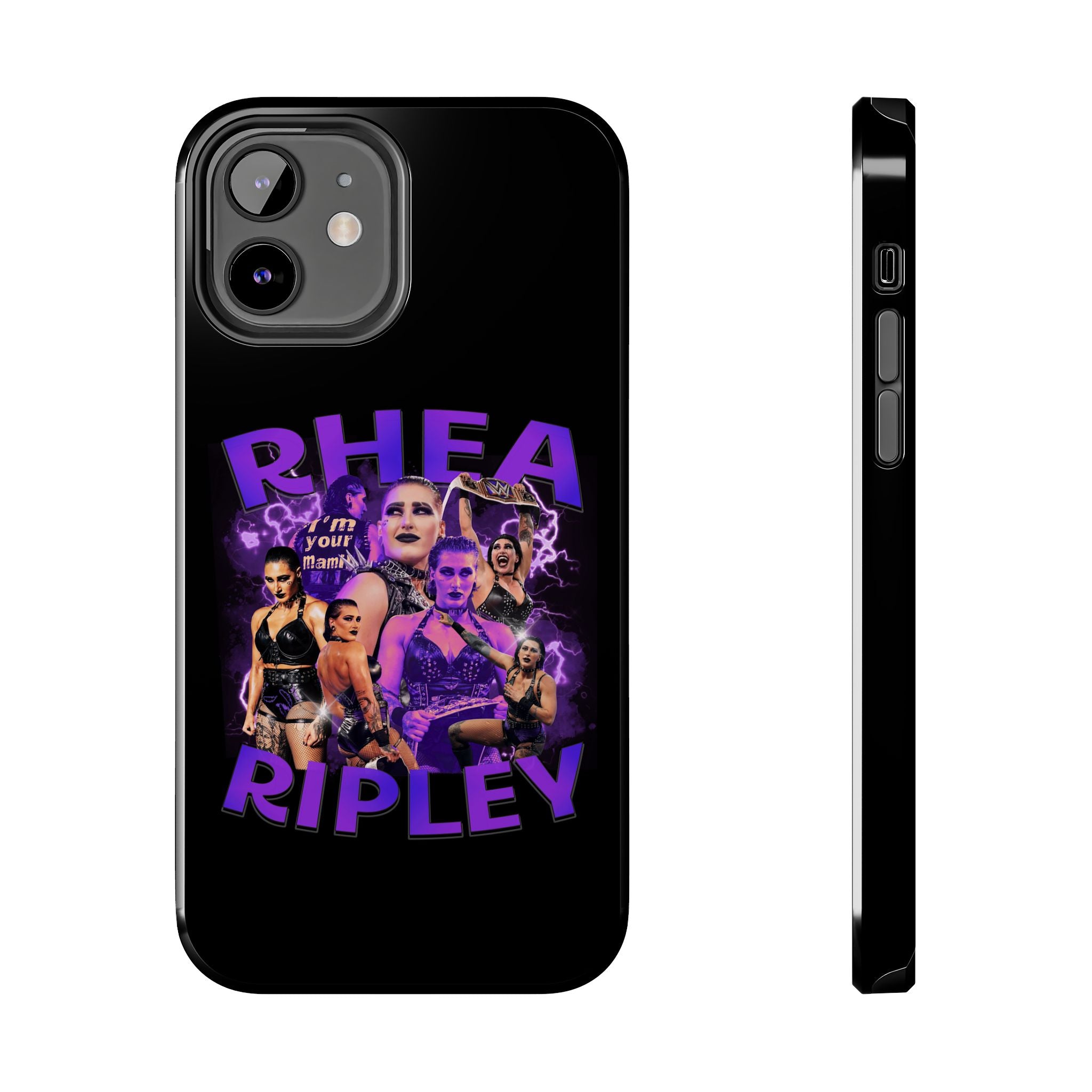 Rhea Ripley Graphic Portrait Design, iPhone and Samsung Case Cool Graphic Sports Fan Phone Case