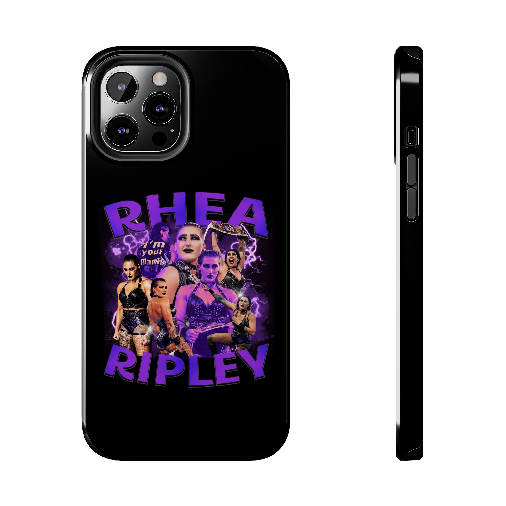 Rhea Ripley Graphic Portrait Design, iPhone and Samsung Case Cool Graphic Sports Fan Phone Case