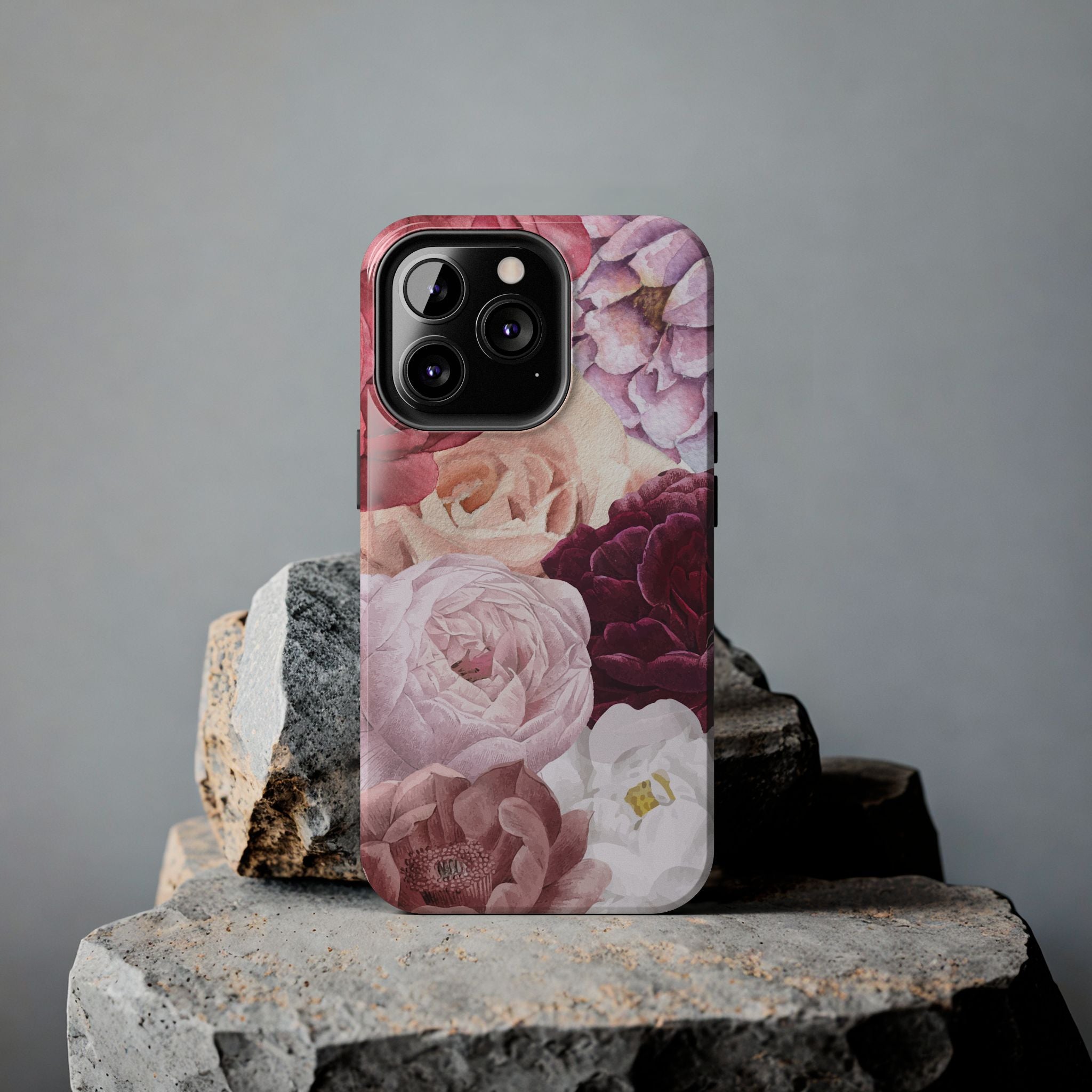 Pink Purple Watercolor Flower, Elegant Phone Cases, Stylish Phone Covers, Chic Phone Protectors, Fashionable Case for Her, Trendy Smartphone Accessories