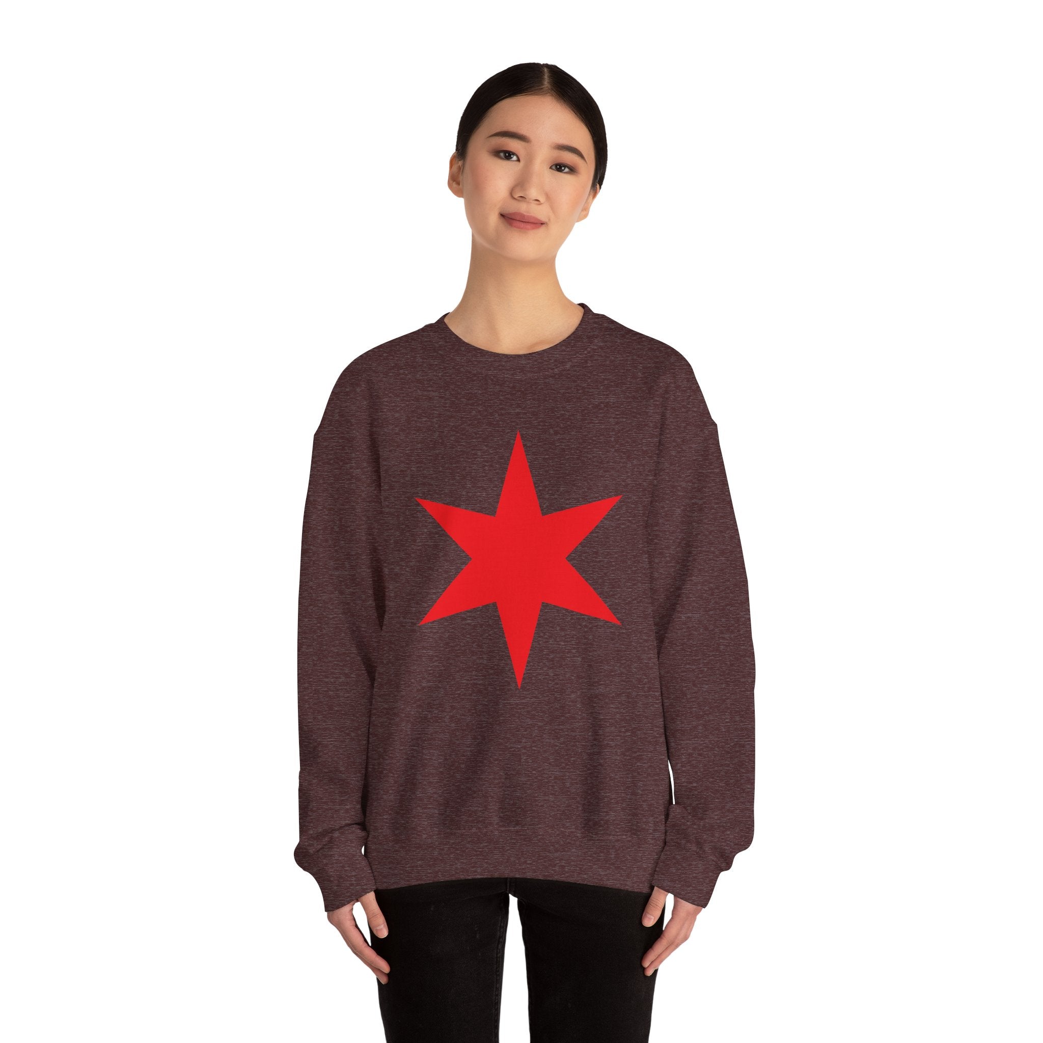 Chicago Star Sweatshirt, Wrestling Fan Unisex Sweatshirt - Gift for Him or Her, Casual Outwear, Heavy Blend Crewneck Sweatshirt