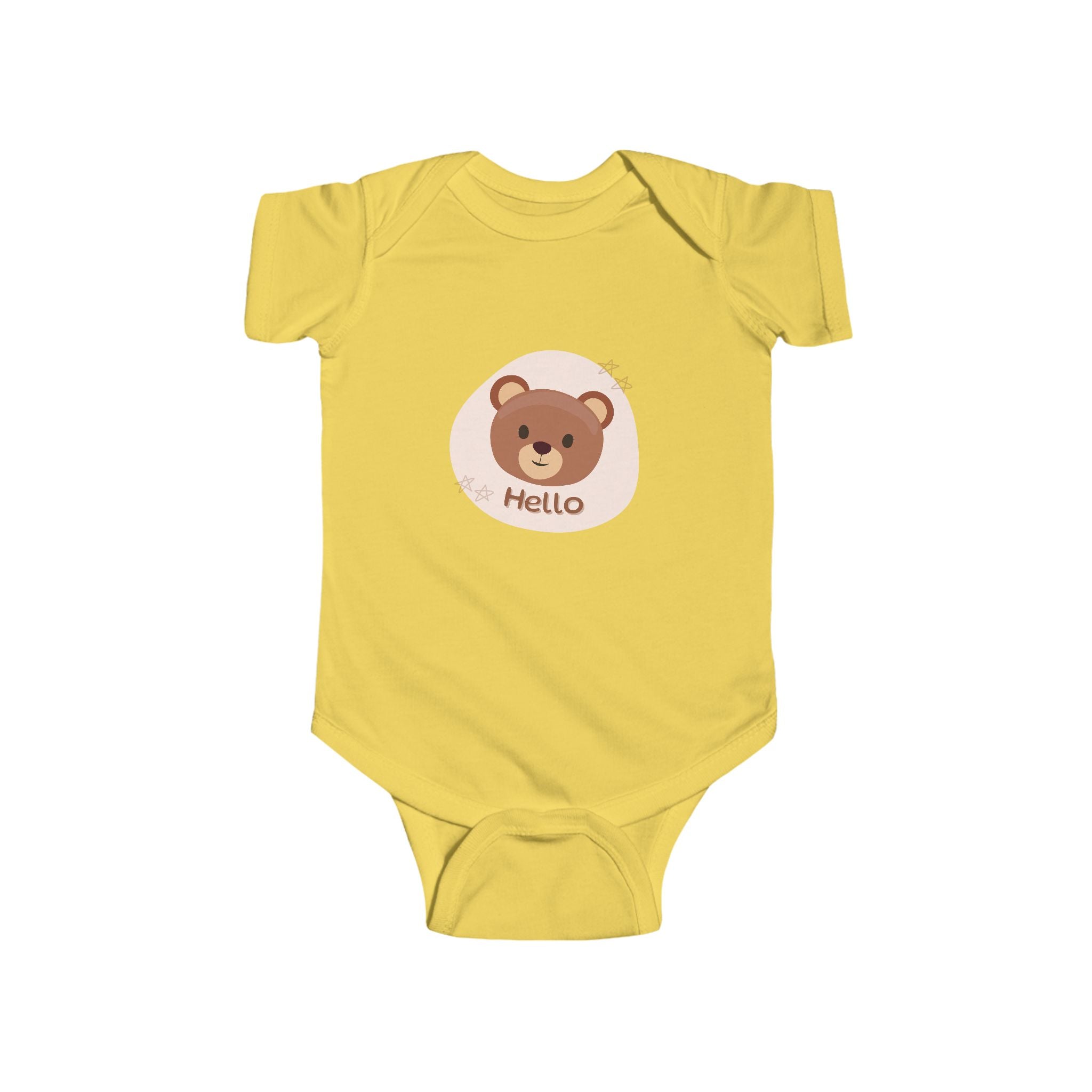 Hello Bear Infant Bodysuit, Cute Designs, Gift for Baby, Comfortable, Baby Shower Gift, Newborn Outfit, Baby Clothing