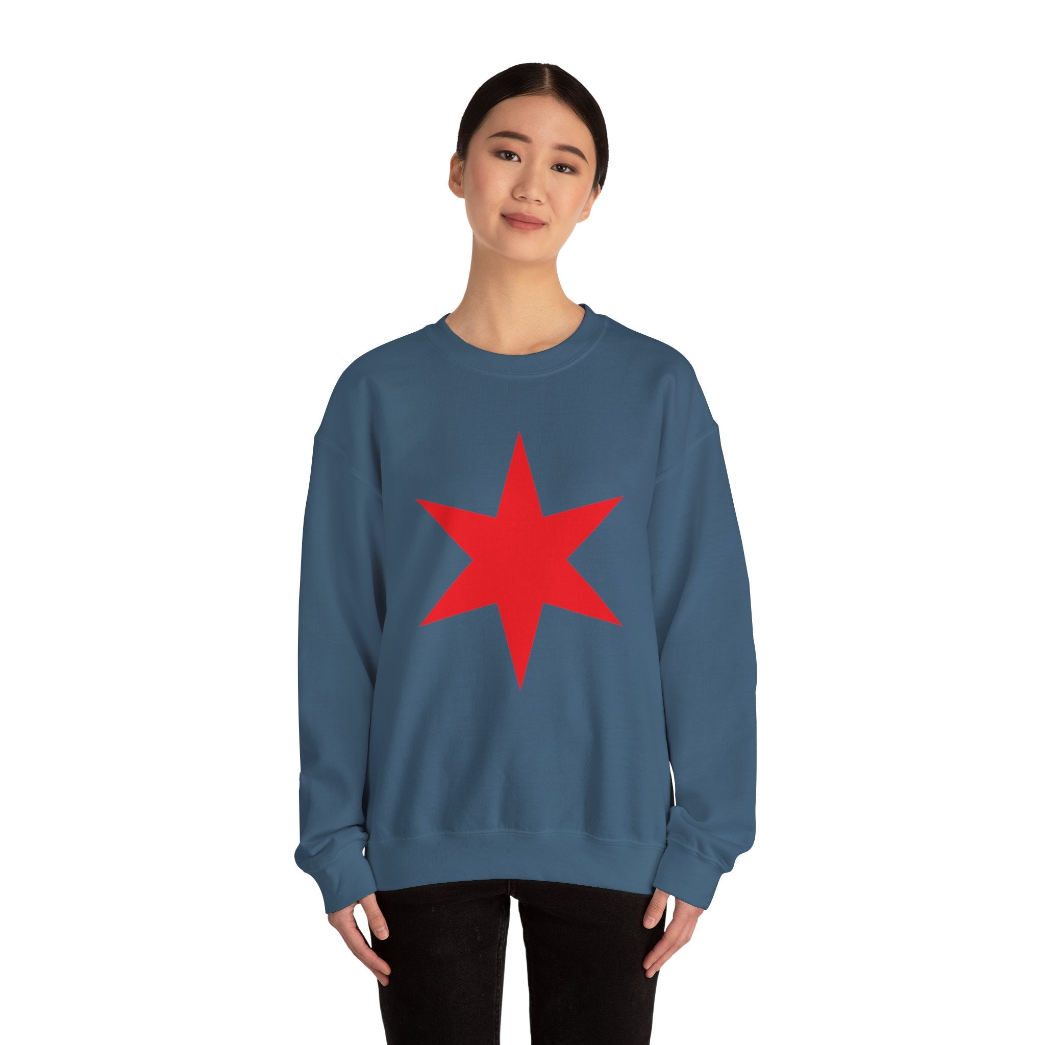 Chicago Star Sweatshirt, Wrestling Fan Unisex Sweatshirt - Gift for Him or Her, Casual Outwear, Heavy Blend Crewneck Sweatshirt