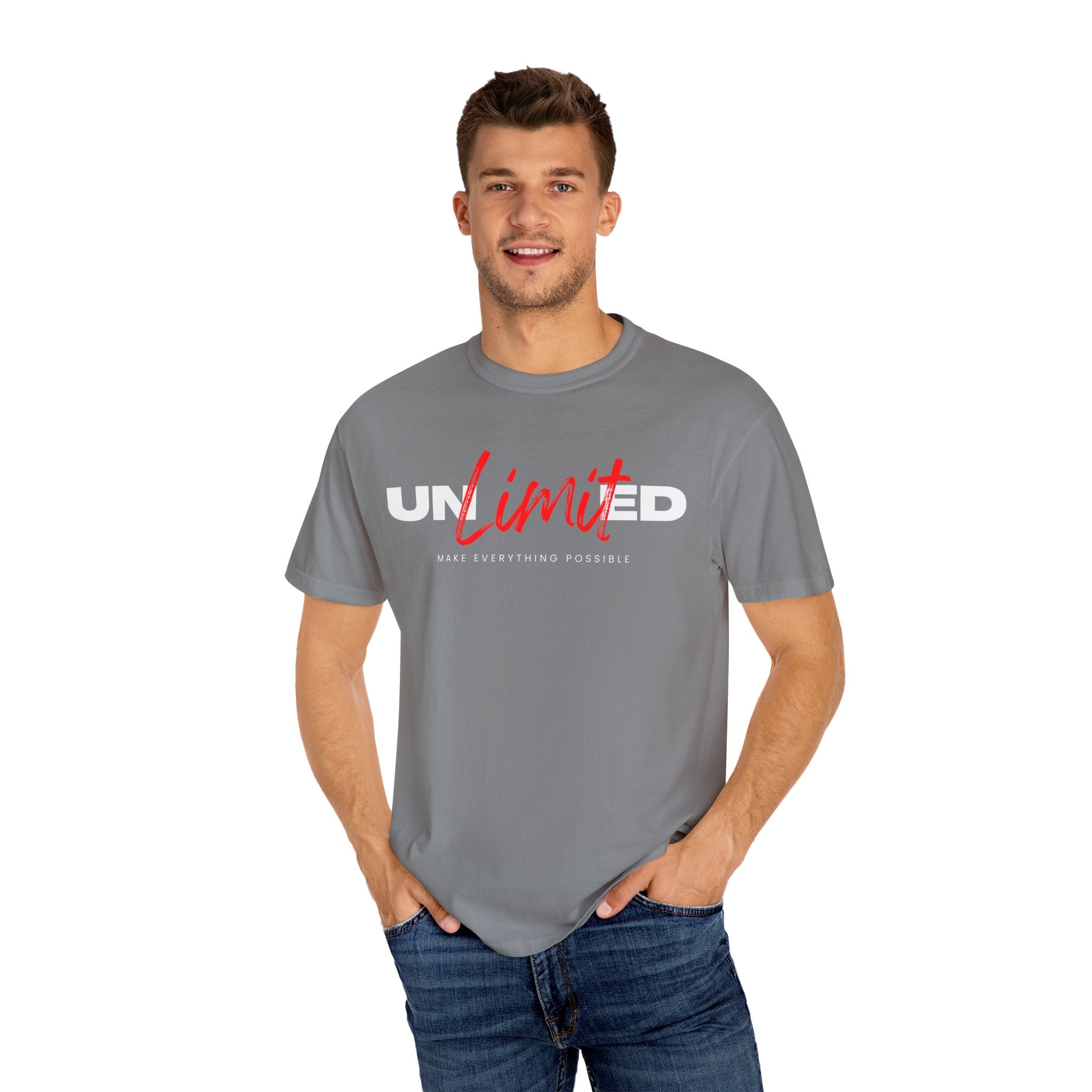 Unlimited, Make Everything Impossible, Graphic Design Unisex T-shirt, Casual Cotton Outwear, Gift for Him- Gift for Her, Stylish Tee, Cool Shirt, Trendy Apparel, Comfortable Top,