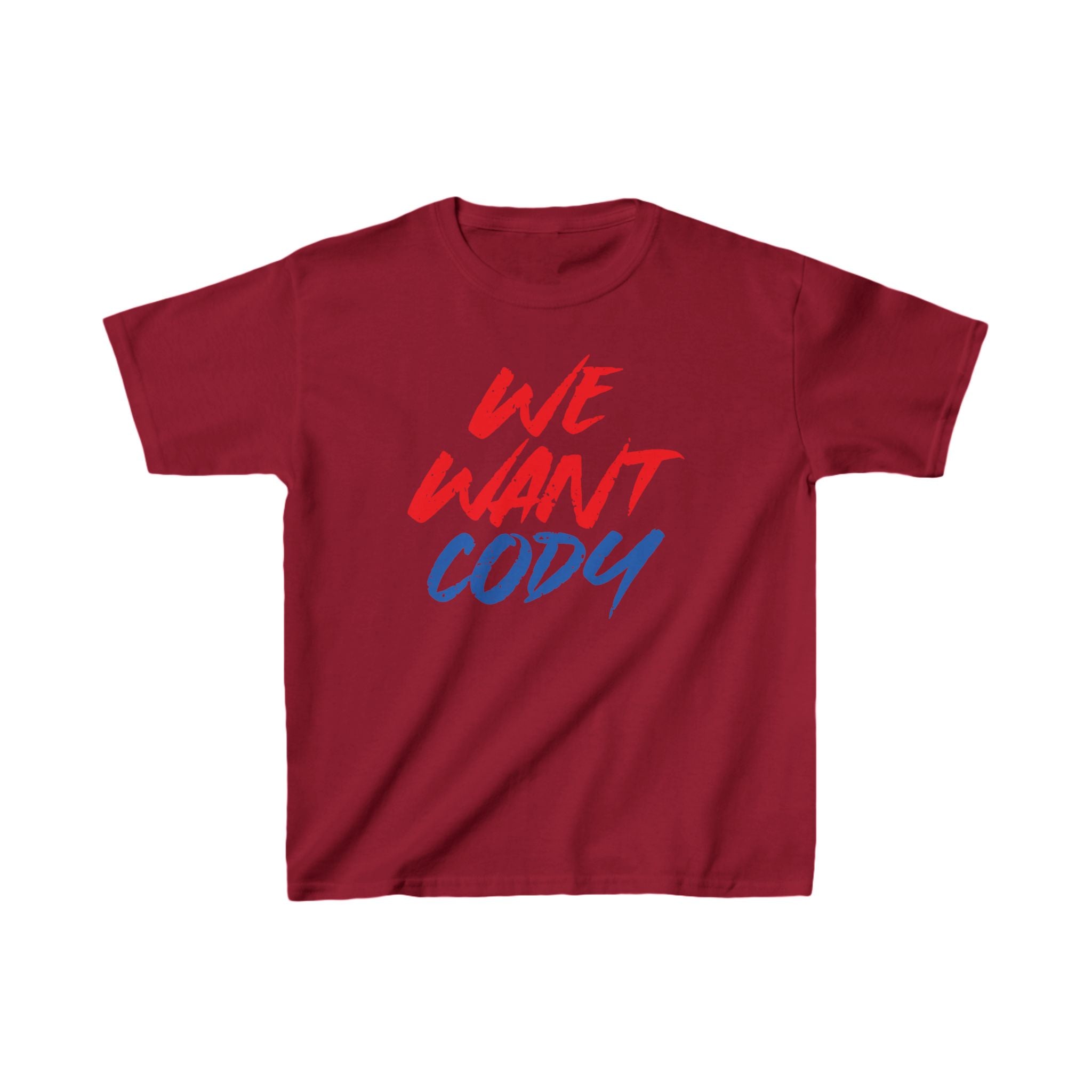 Cody Rhodes "We Want Cody" Shirt, Unisex Kids Shirt, Sports Fan T-Shirt, Best Gift for Kids,  Cotton Shirt for Kids