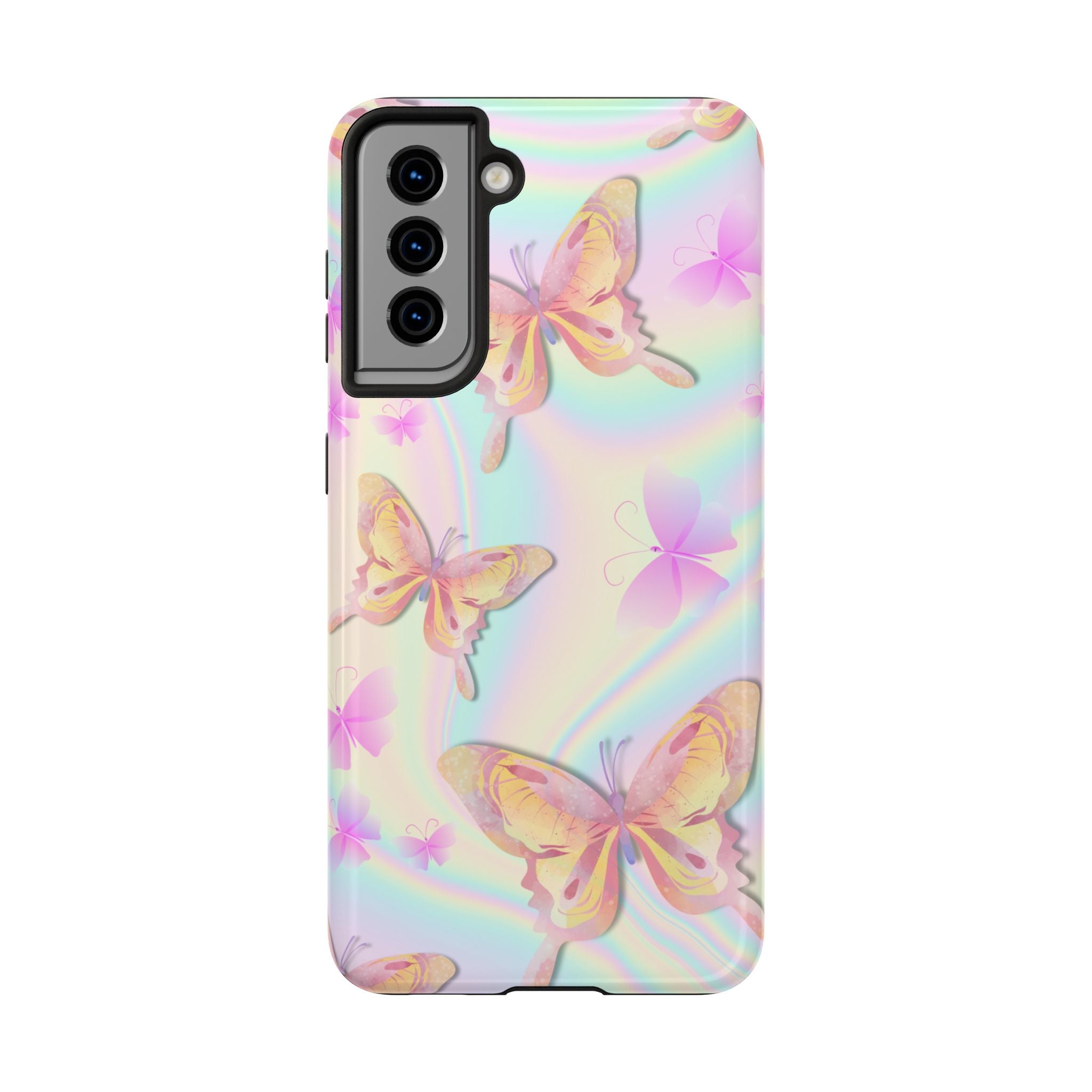 Pink and Purple Gradient Butterfly, Elegant Phone Cases, Stylish Phone Covers, Chic Phone Protectors, Fashionable Case for Her, Trendy Smartphone Accessories